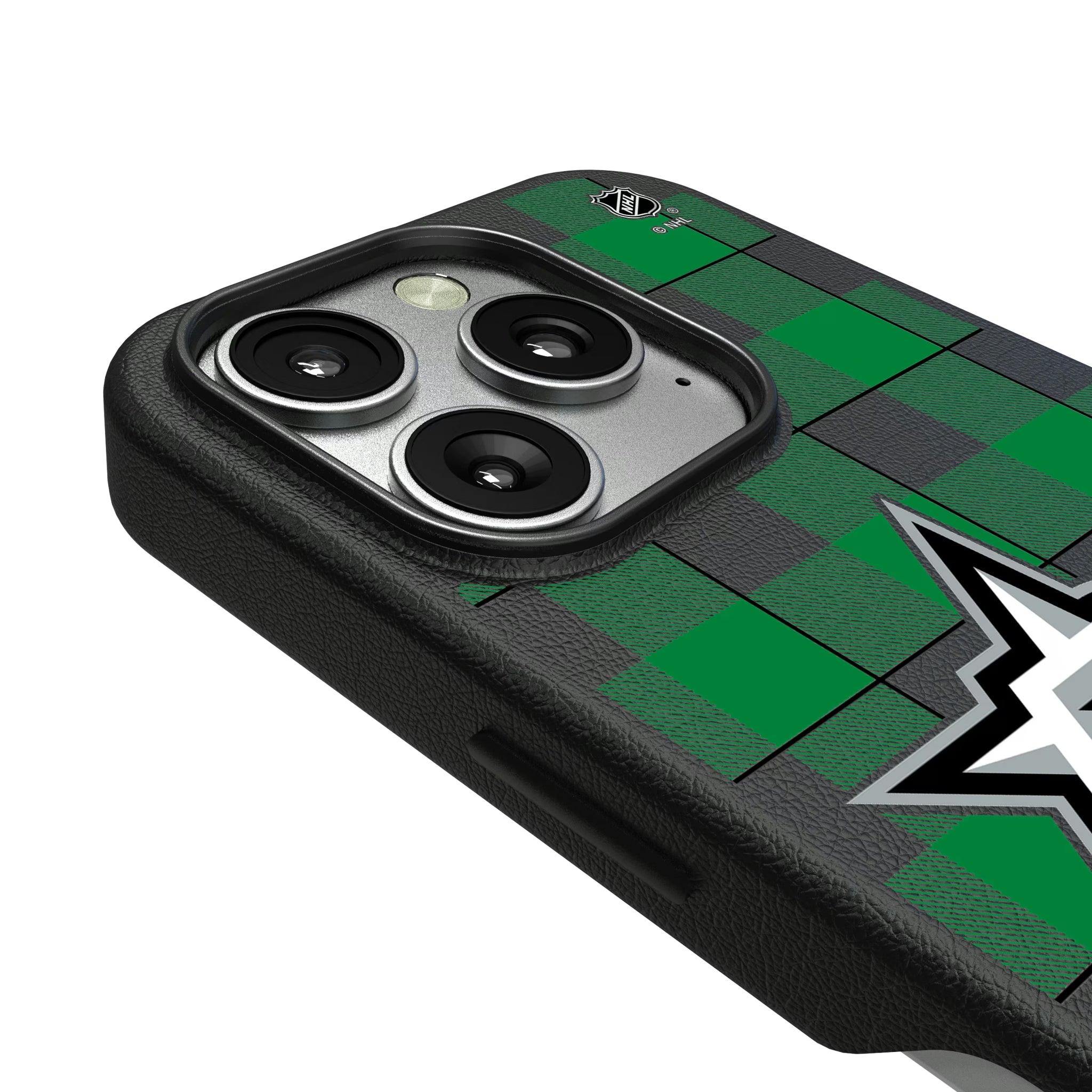 Dallas Stars Plaid iPhone MagSafe Compatible Phone Case for Apple iPhone - Detail