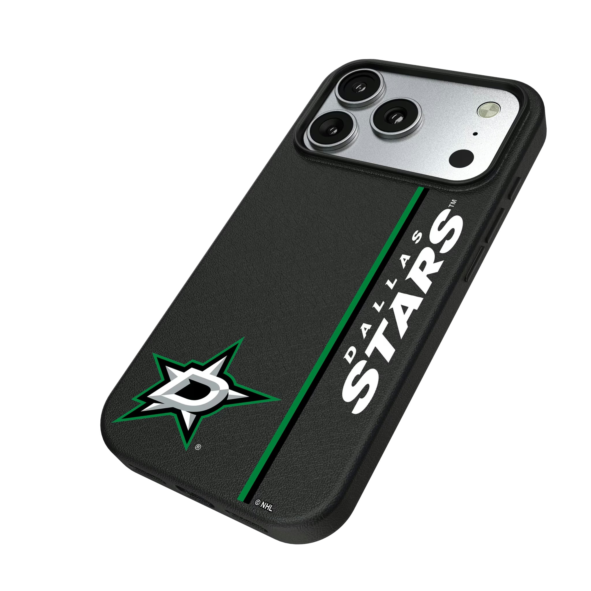 Dallas Stars Sidebar iPhone MagSafe Compatible Phone Case for Apple iPhone - Isometric View#Device_iPhone 17 Pro