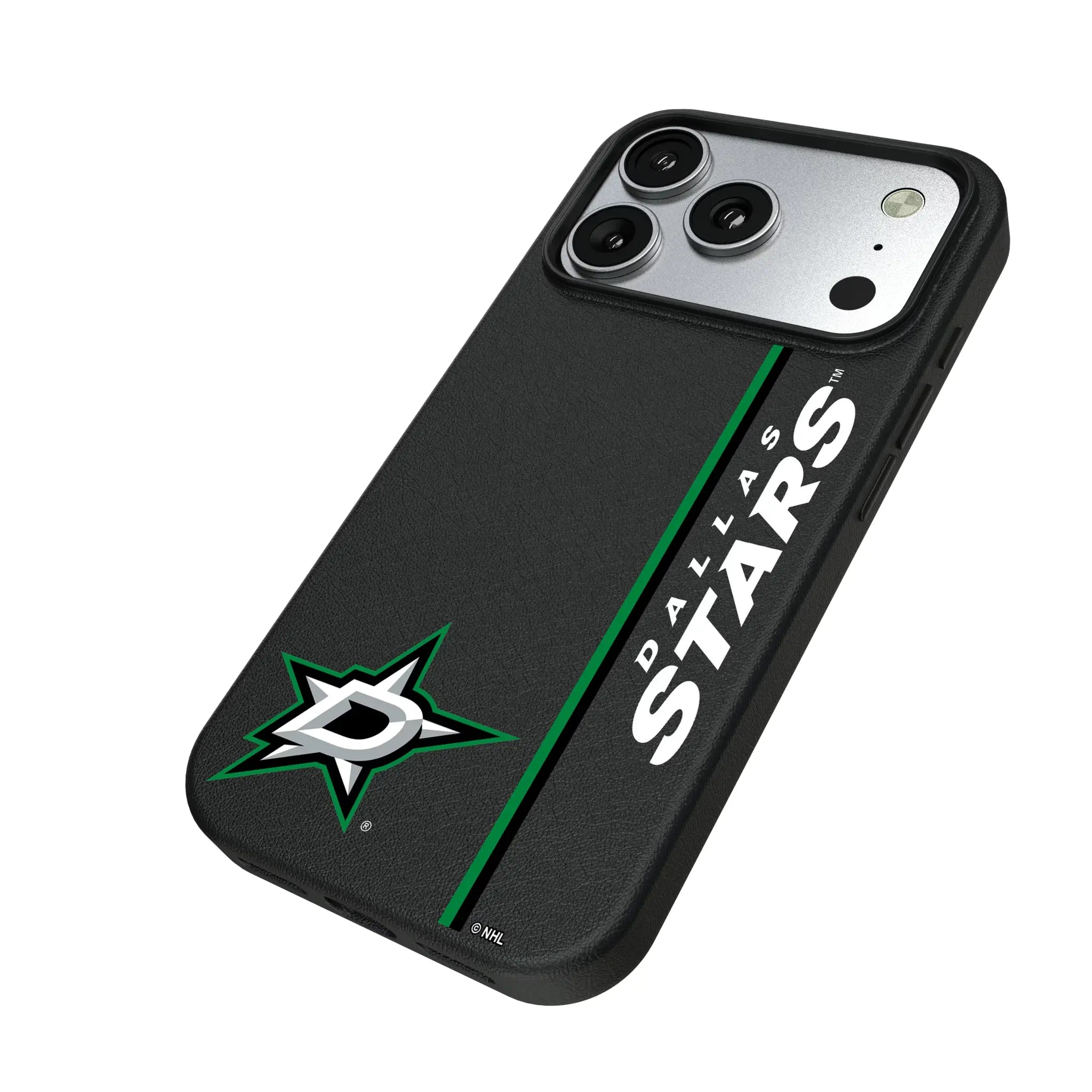 Dallas Stars Sidebar iPhone MagSafe Compatible Phone Case for Apple iPhone - Isometric View#Device_iPhone 17 Pro