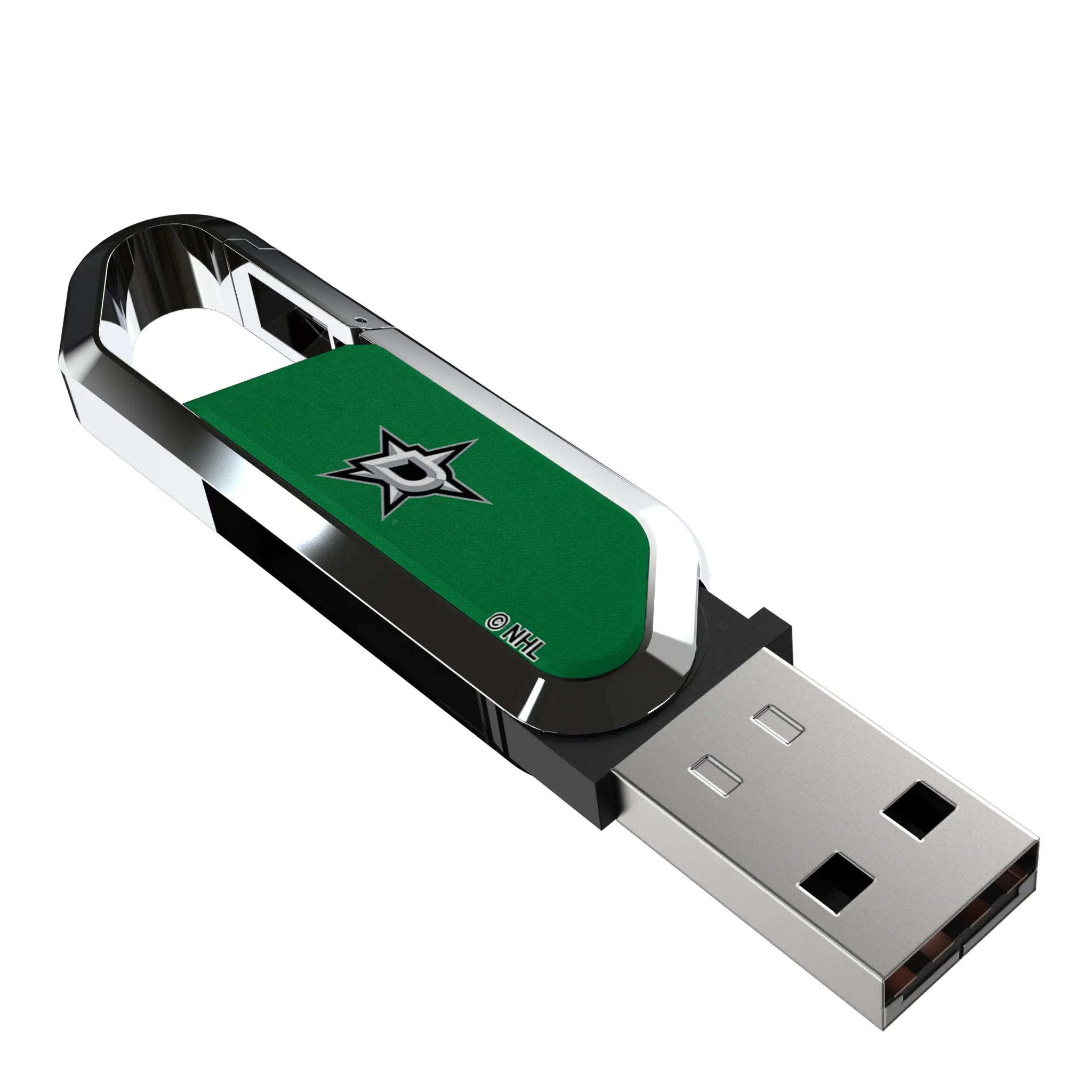 Dallas Stars Solid USB 64GB Clip Style Flash Drive