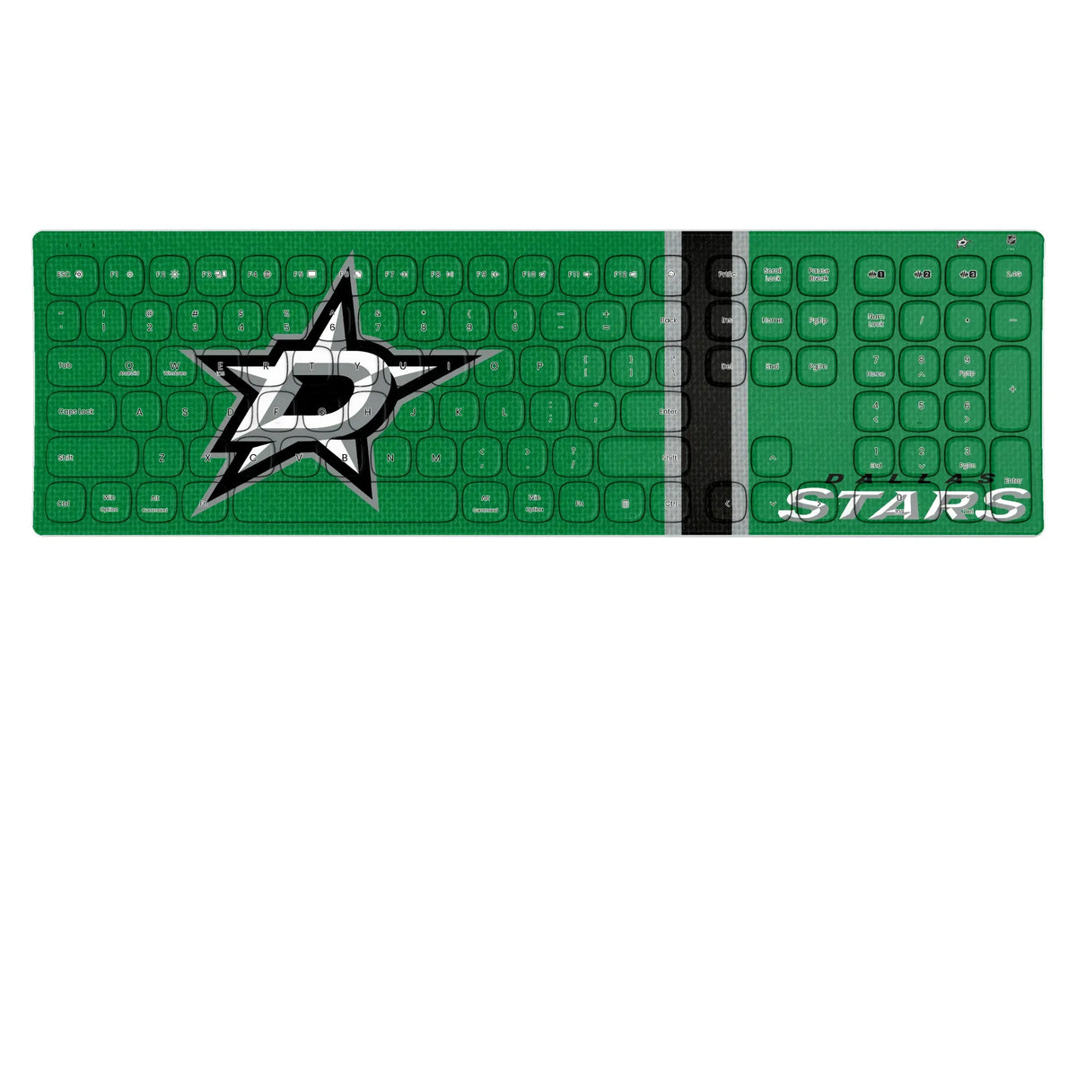 Dallas Stars Stripe KKB605 Curved Wireless Keyboard