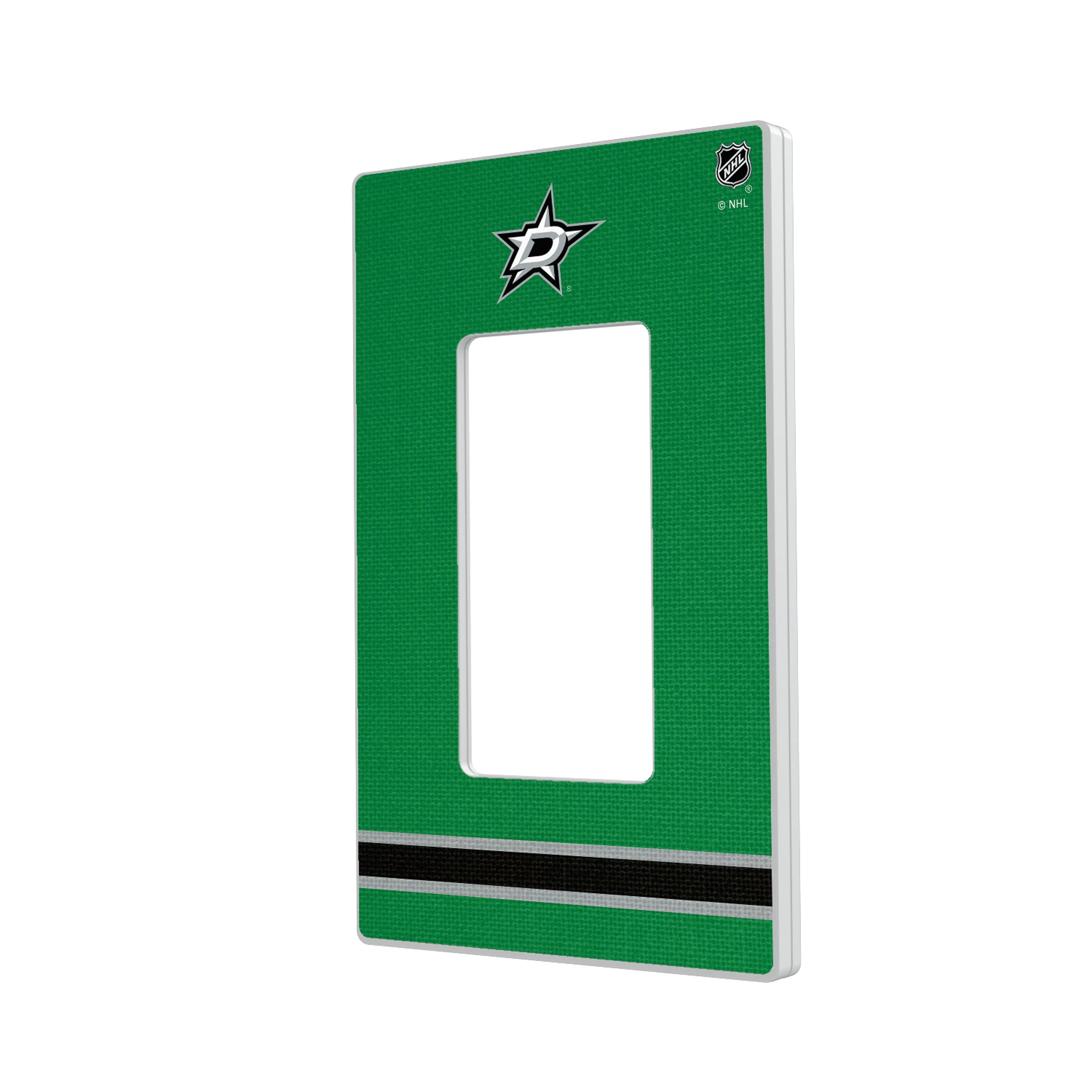 Dallas Stars Stripe Hidden-Screw Light Switch Plate#Style_Single Rocker