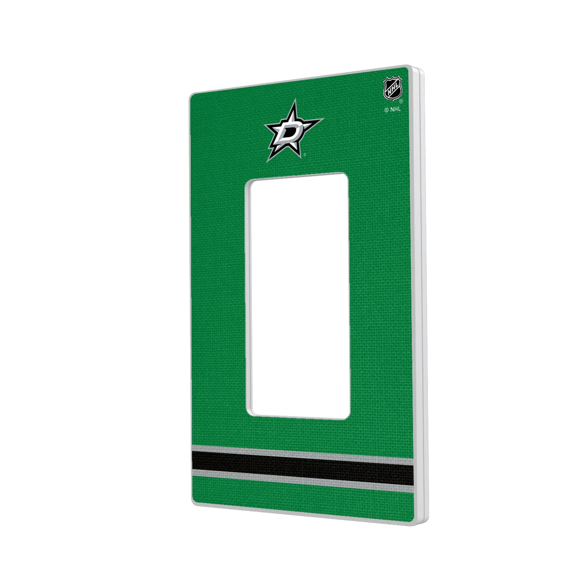 Dallas Stars Stripe Hidden-Screw Light Switch Plate#Style_Single Rocker