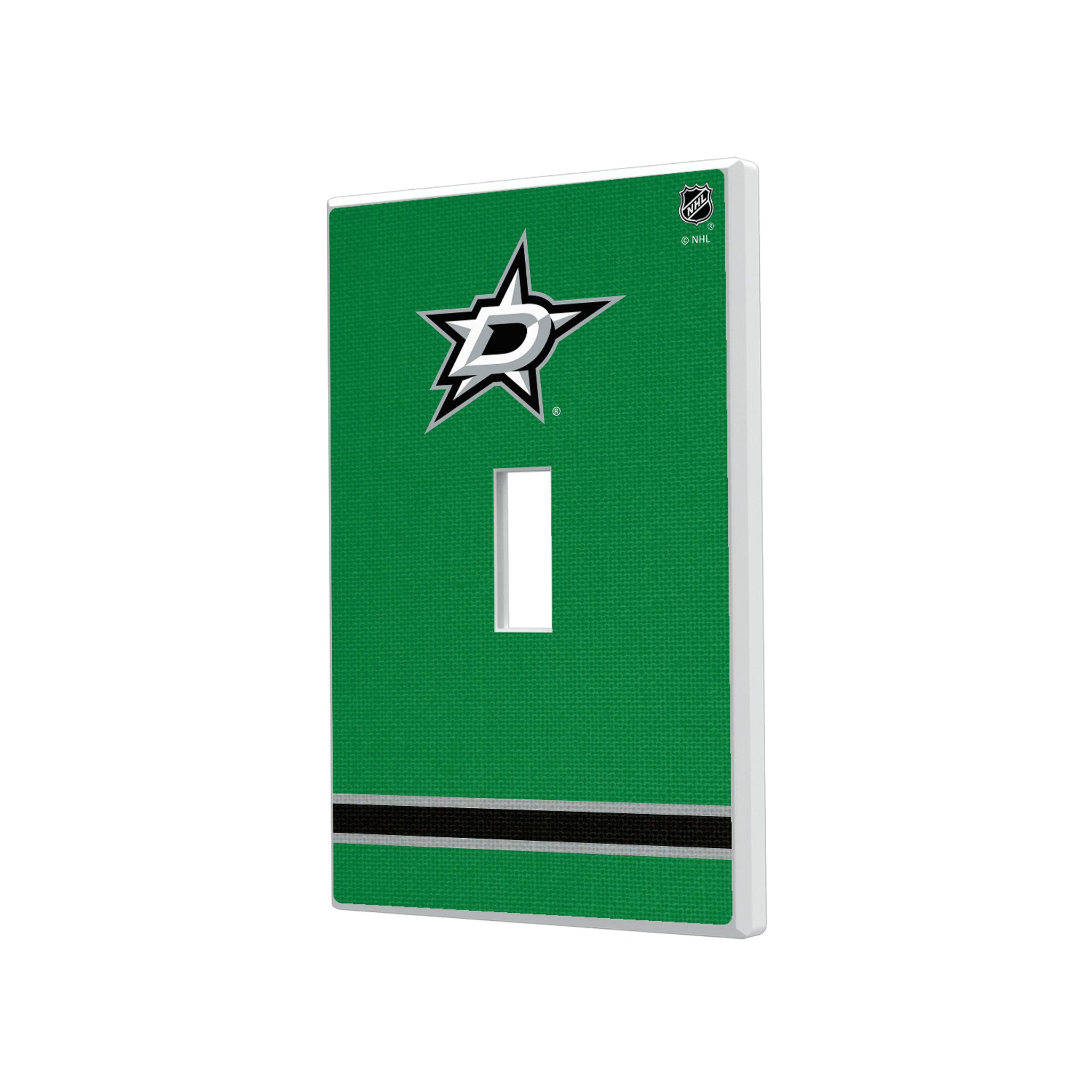 Dallas Stars Stripe Hidden-Screw Light Switch Plate#Style_Single Toggle