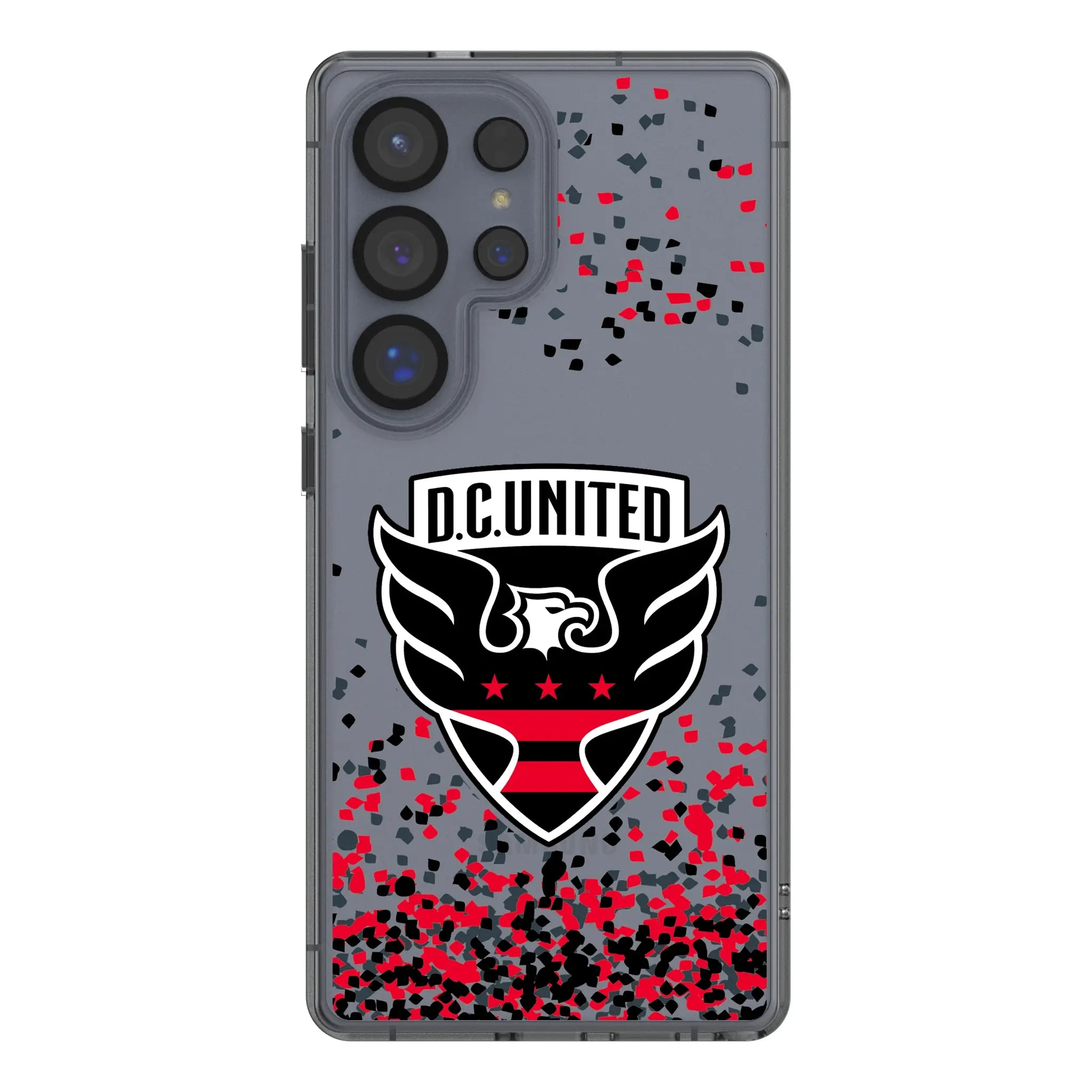 DC United Confetti Galaxy Clear Phone Case for Samsung Galaxy#Device_Galaxy S25 Ultra