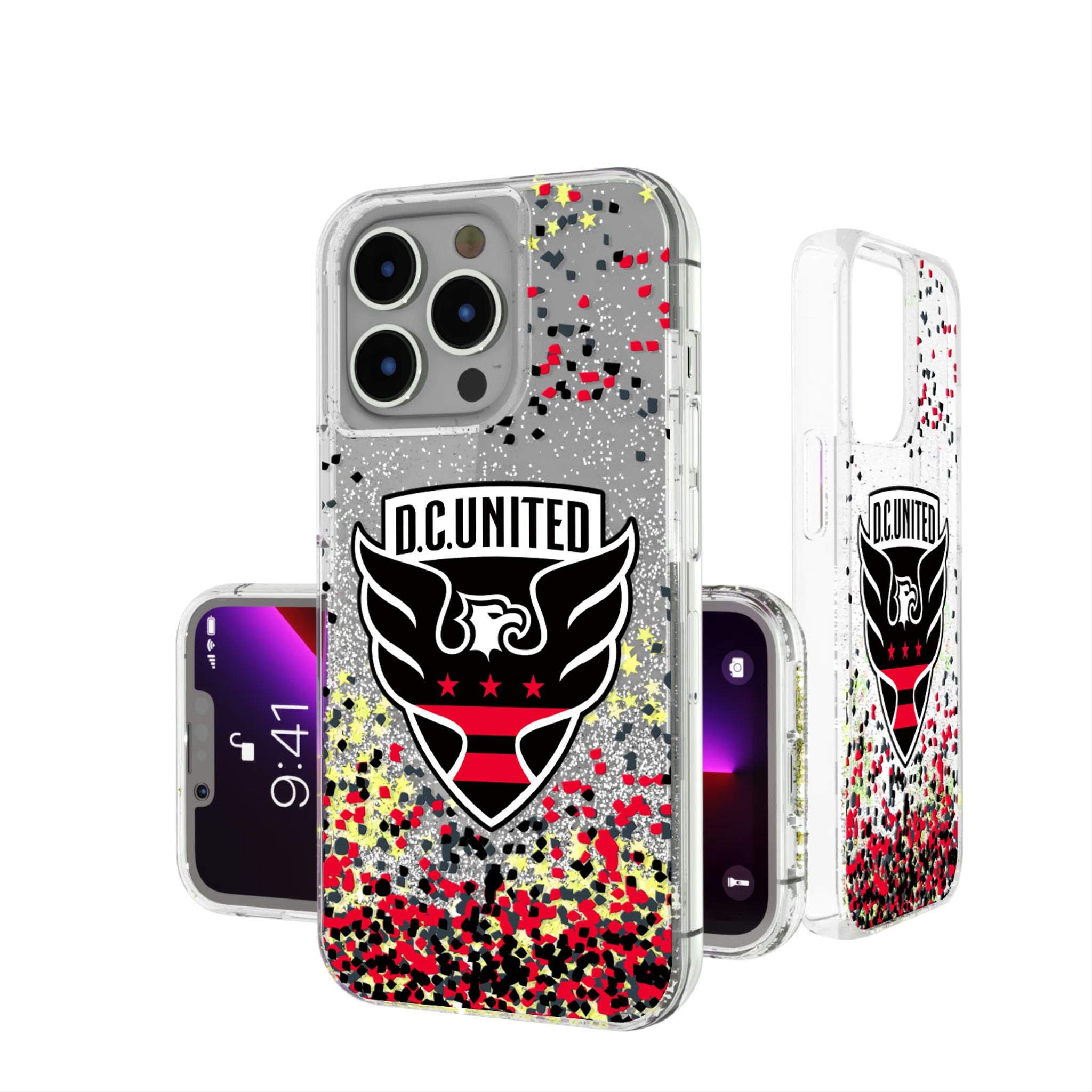 DC United Confetti iPhone Glitter Phone Case for Apple iPhone