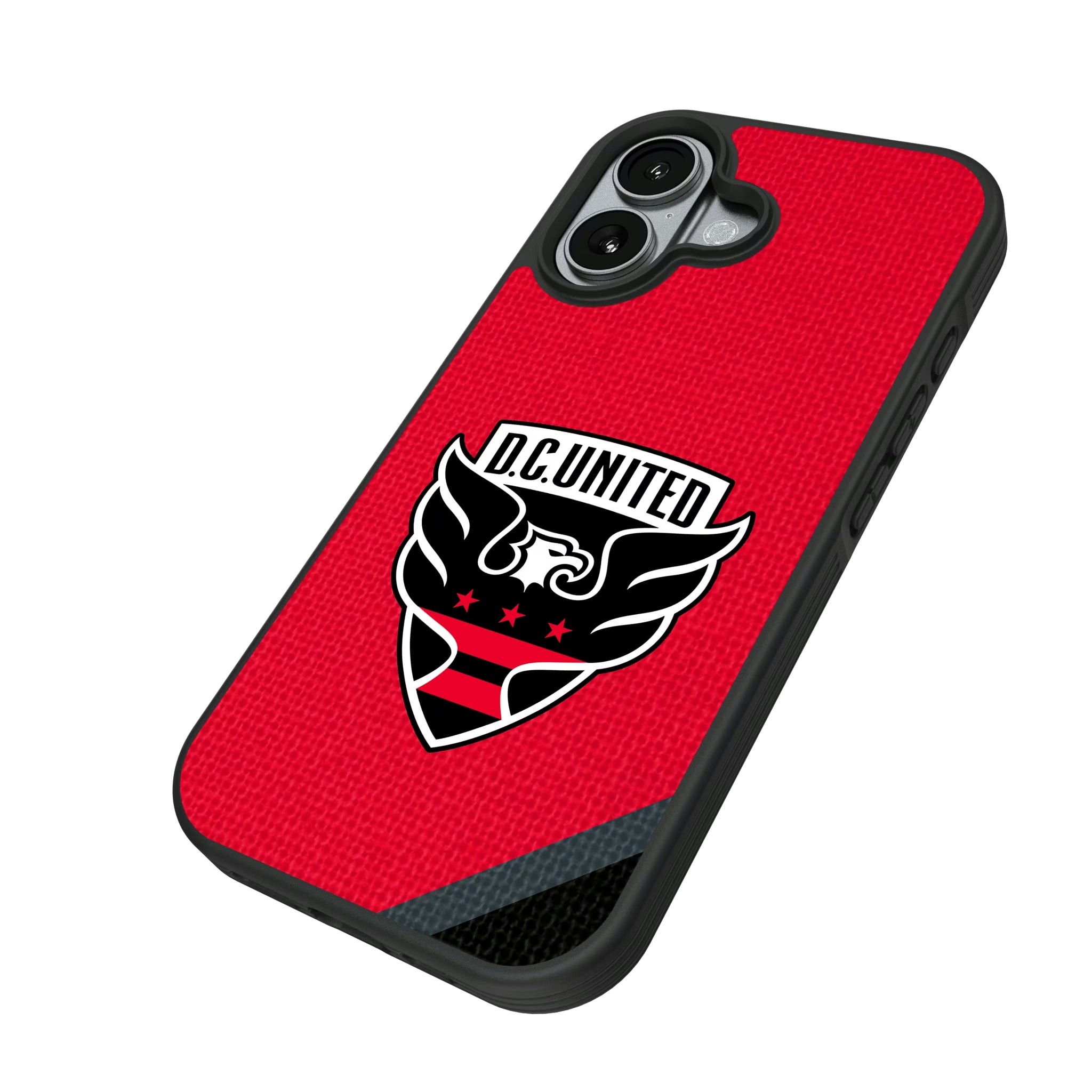 DC United Diagonal Stripe iPhone Bump Phone Case for Apple iPhone - Isometric View#Device_iPhone 17