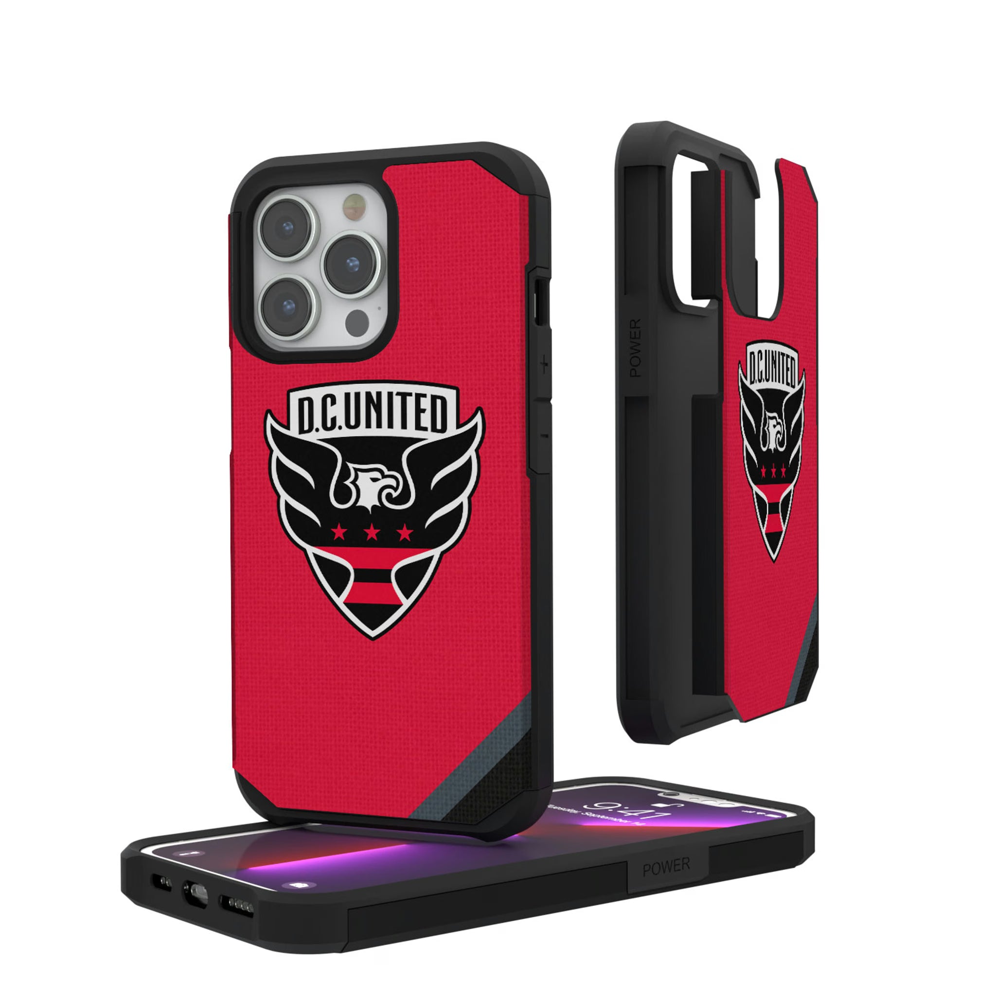 DC United Diagonal Stripe iPhone Rugged Phone Case for Apple iPhone