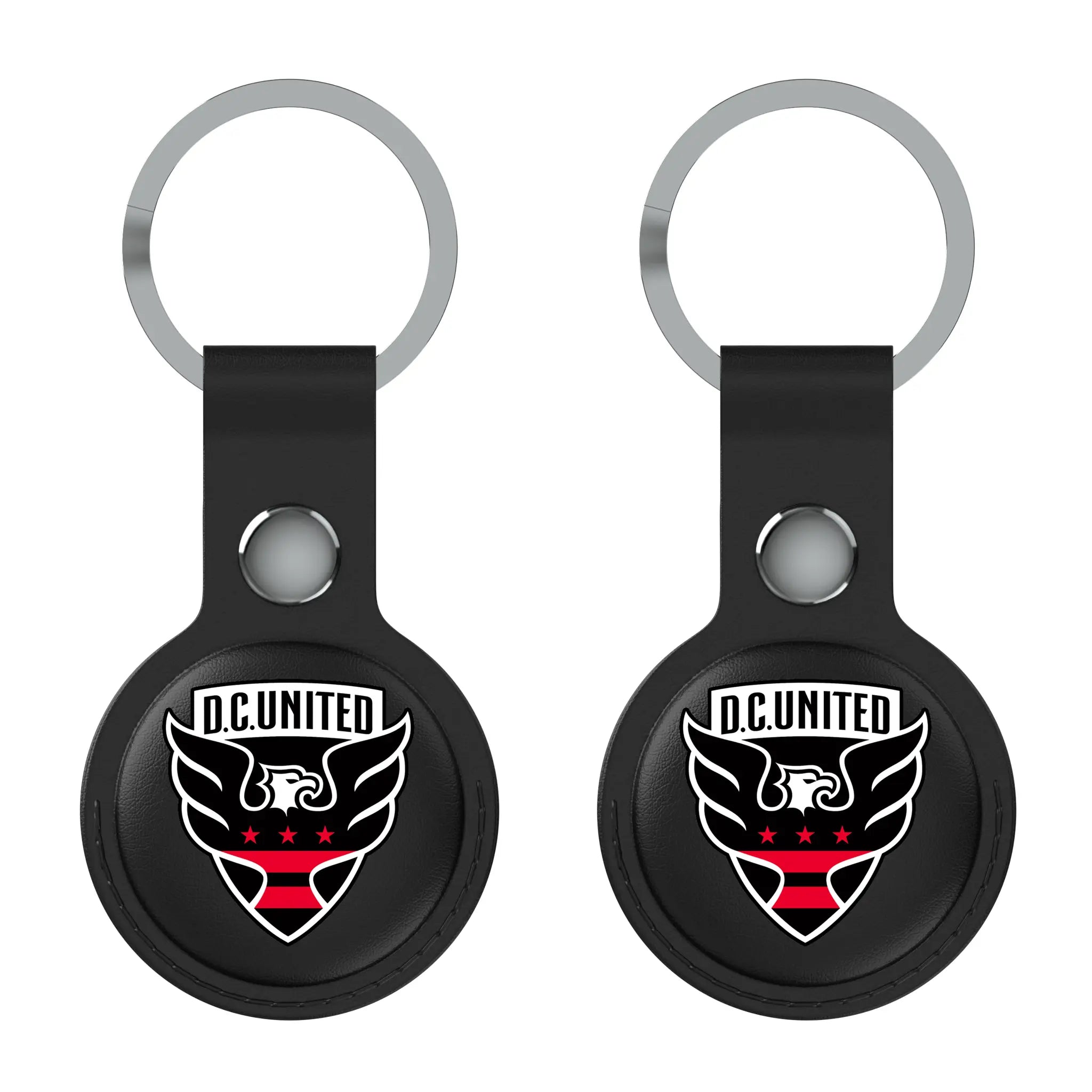 DC United Insignia AirTag Black Airtag Holder 2-Pack