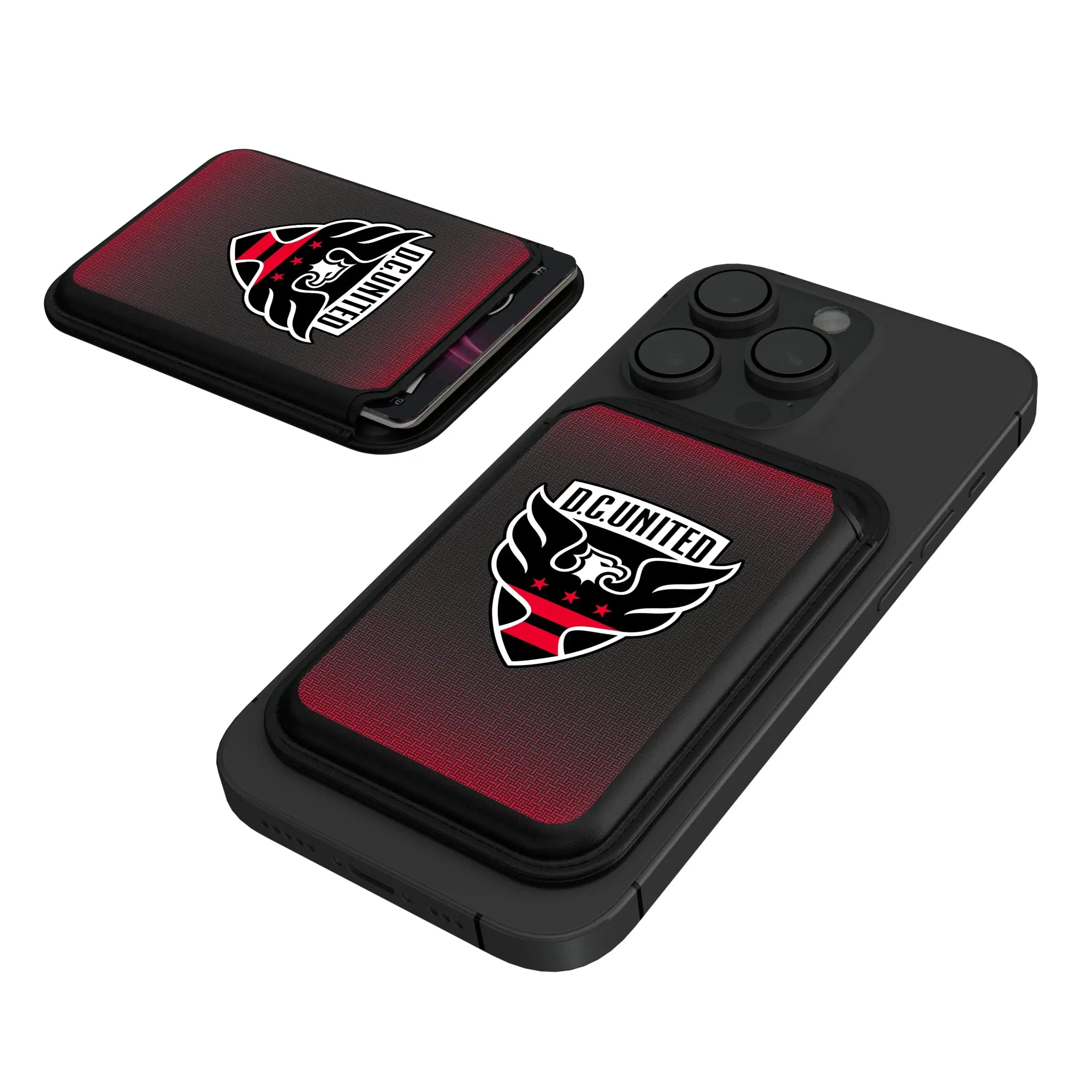 DC United Linen Black Magnetic Credit Card Wallet