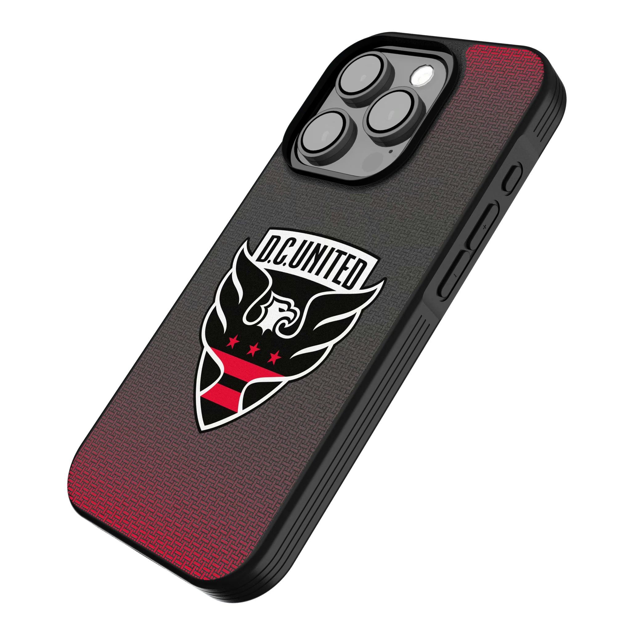 DC United Linen iPhone Bump Phone Case for Apple iPhone - Isometric View
