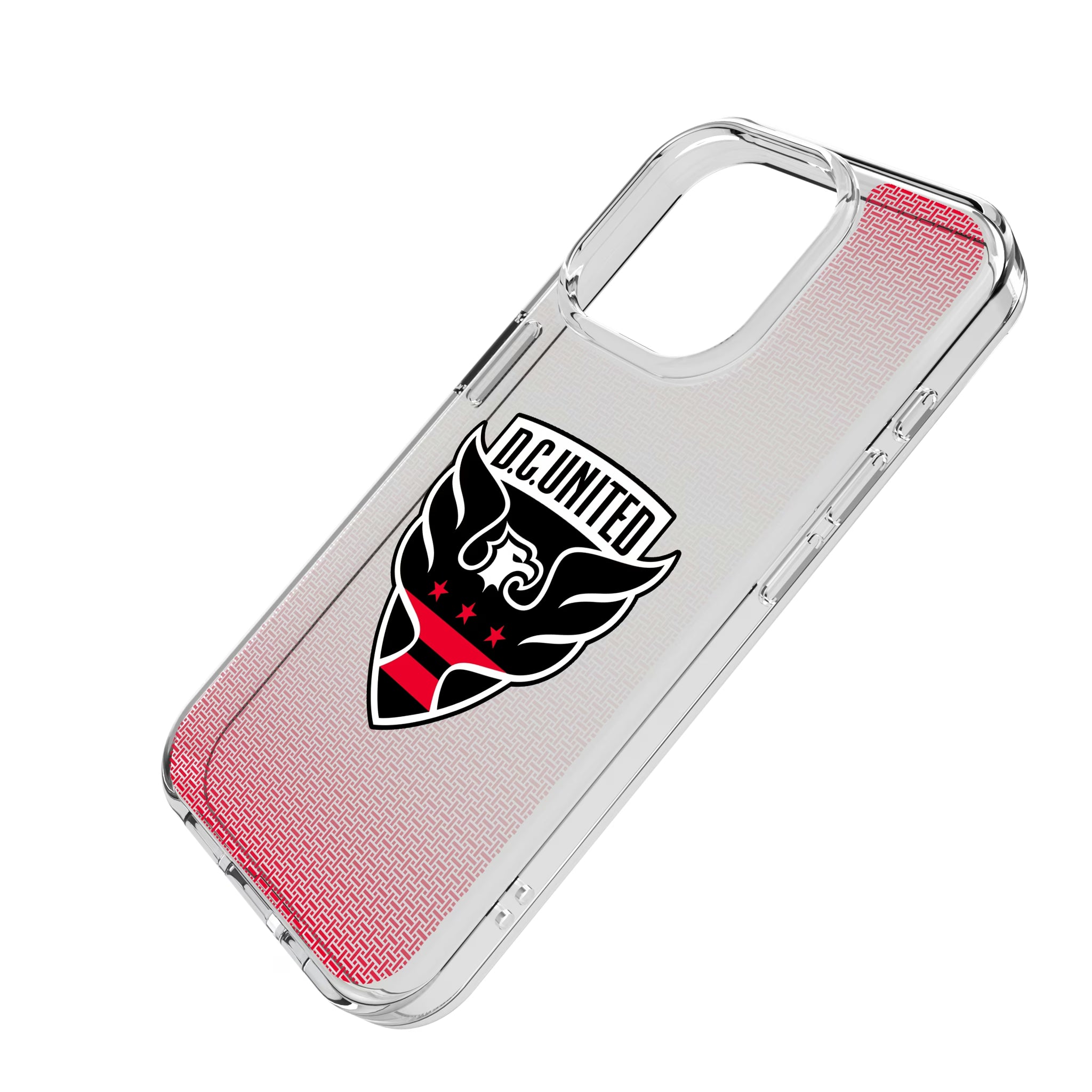 DC United Linen iPhone Clear Phone Case for Apple iPhone - Isometric View