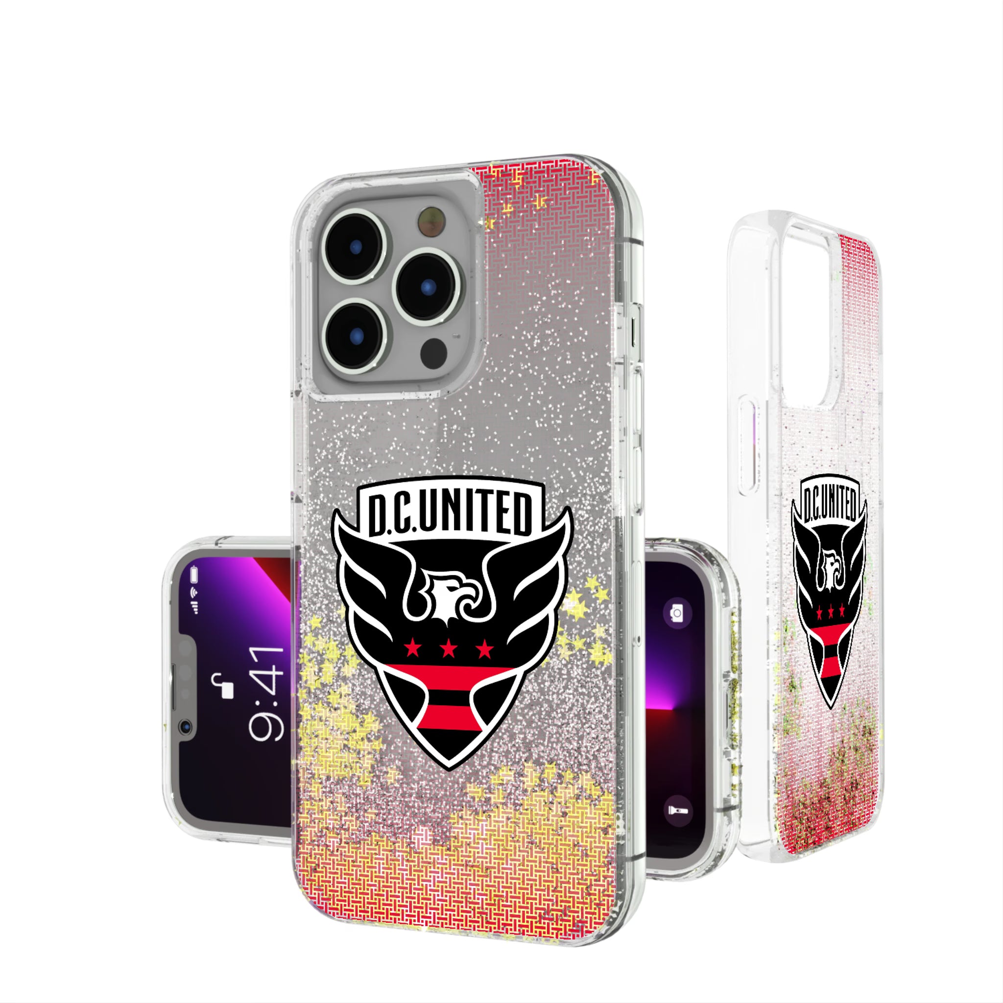 DC United Linen iPhone Glitter Phone Case for Apple iPhone