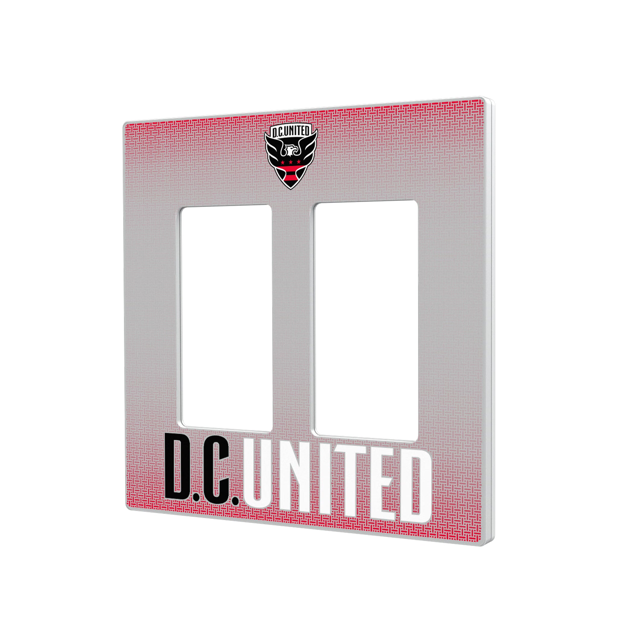DC United Linen Hidden-Screw Light Switch Plate#Style_Double Rocker