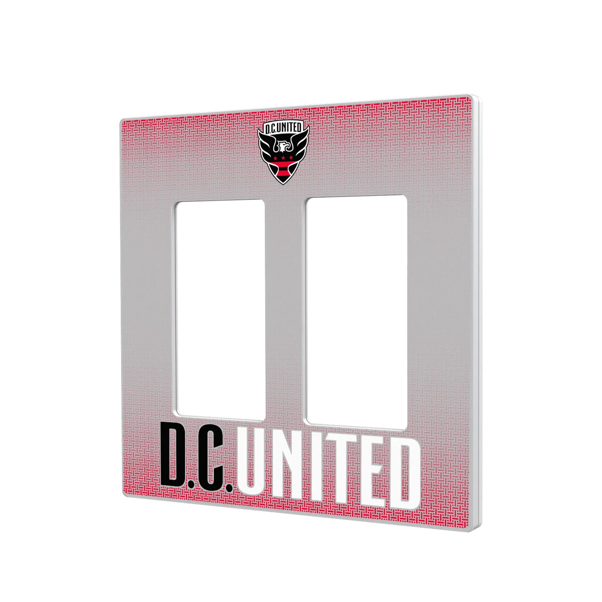DC United Linen Hidden-Screw Light Switch Plate#Style_Double Rocker