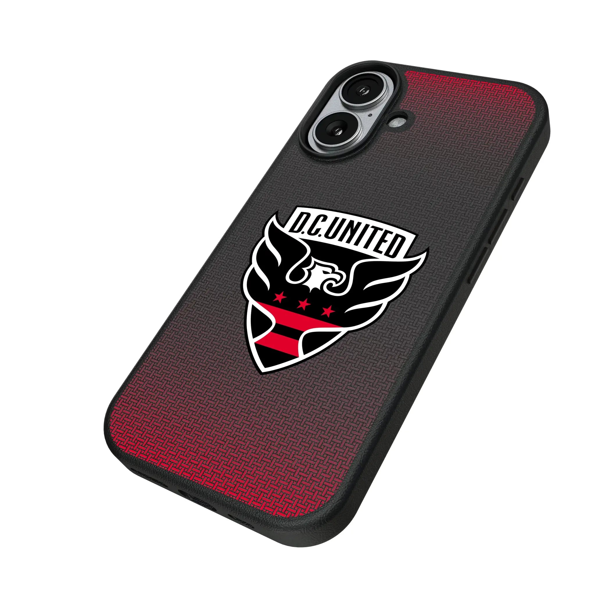 DC United Linen iPhone MagSafe Compatible Phone Case for Apple iPhone - Isometric View#Device_iPhone 17
