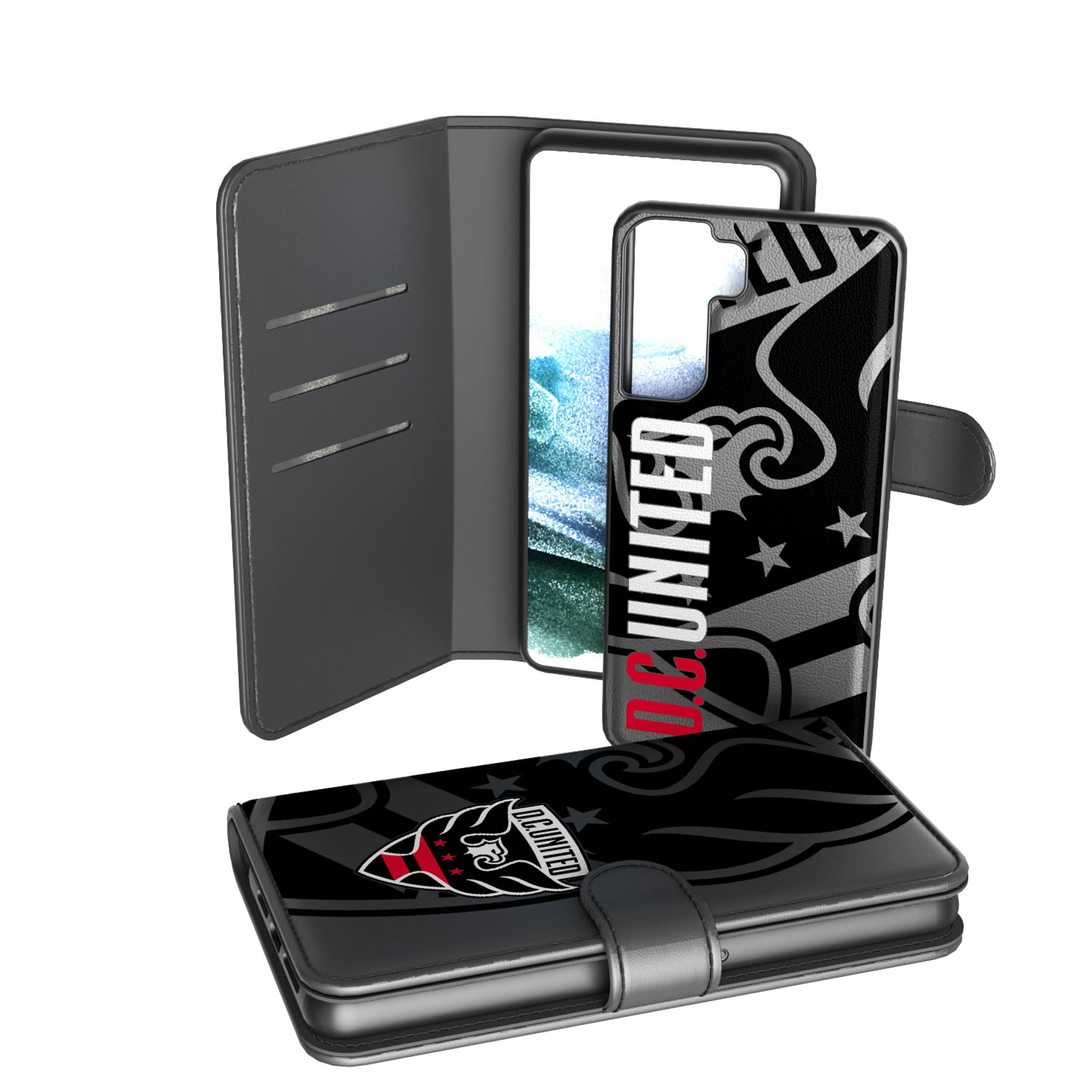 DC United Monocolor Tilt Galaxy Wallet Phone Case for Samsung Galaxy