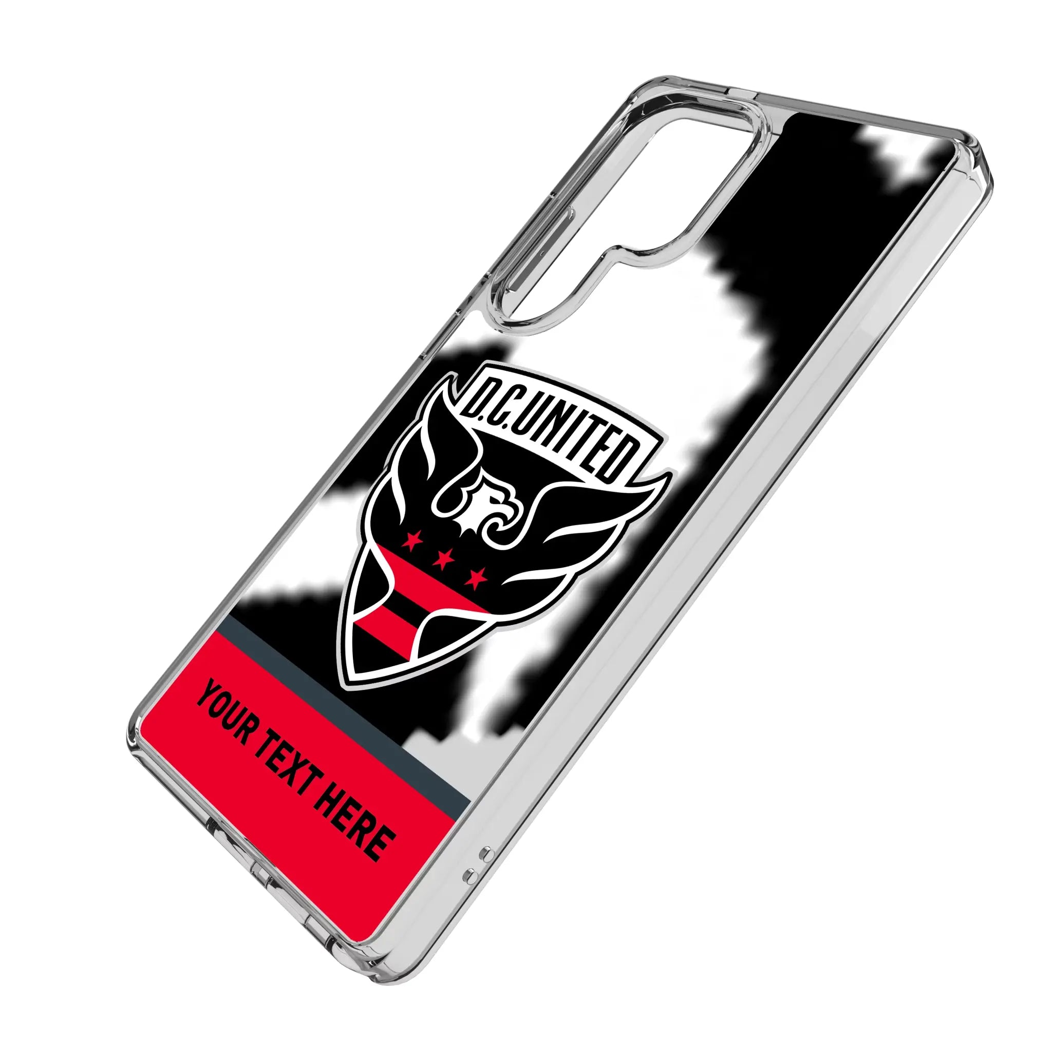 DC United Personalized EndZone Plus Galaxy Clear Phone Case for Samsung Galaxy - Isometric View