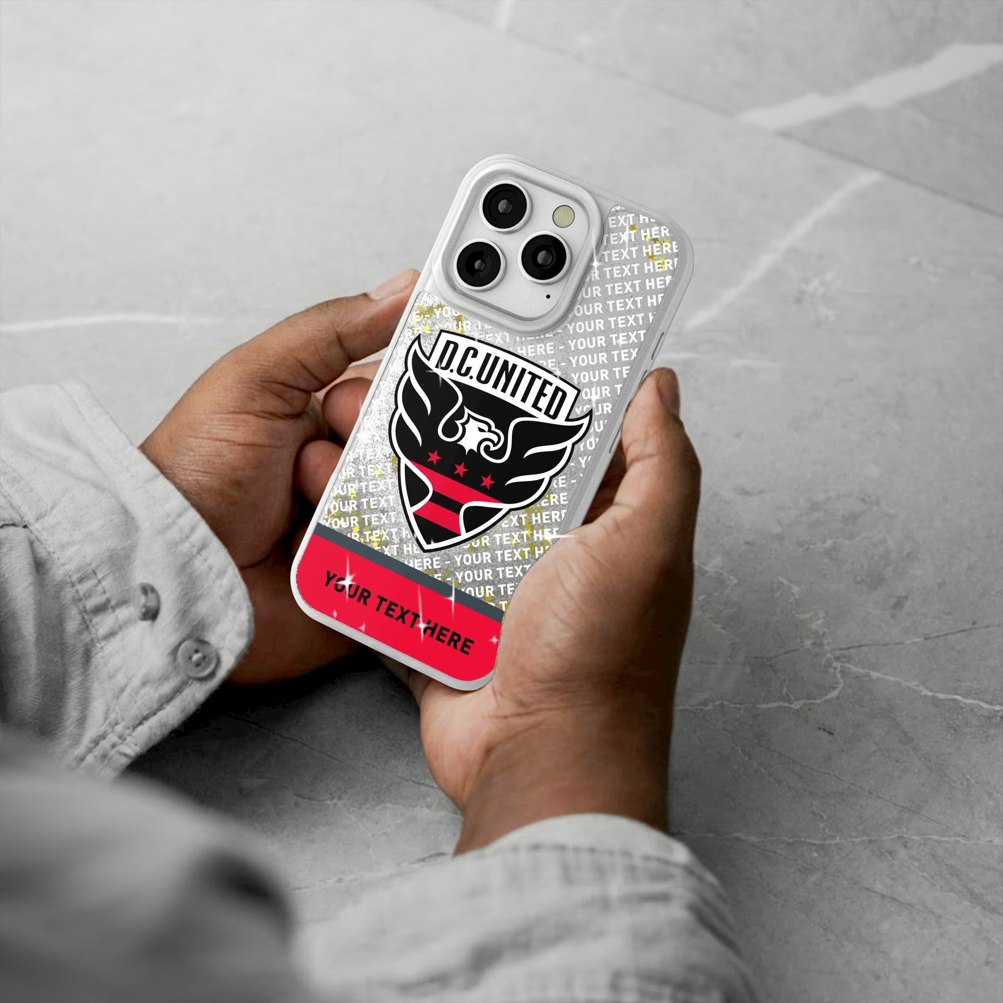 DC United Personalized EndZone Plus iPhone Glitter Phone Case for Apple iPhone - Lifestyle#Device_iPhone 16 Pro