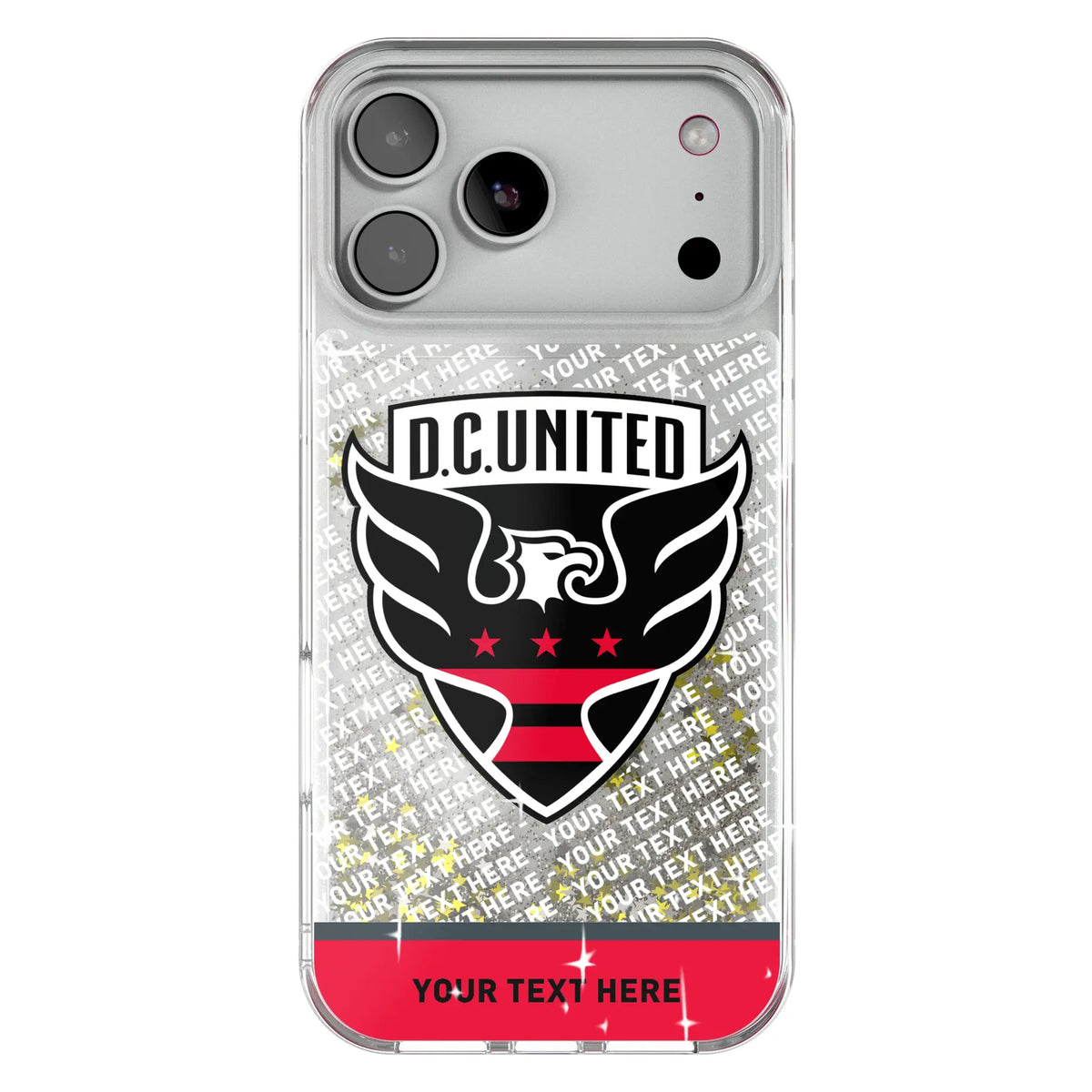 DC United Personalized EndZone Plus Glitter Phone Case for Apple iPhone