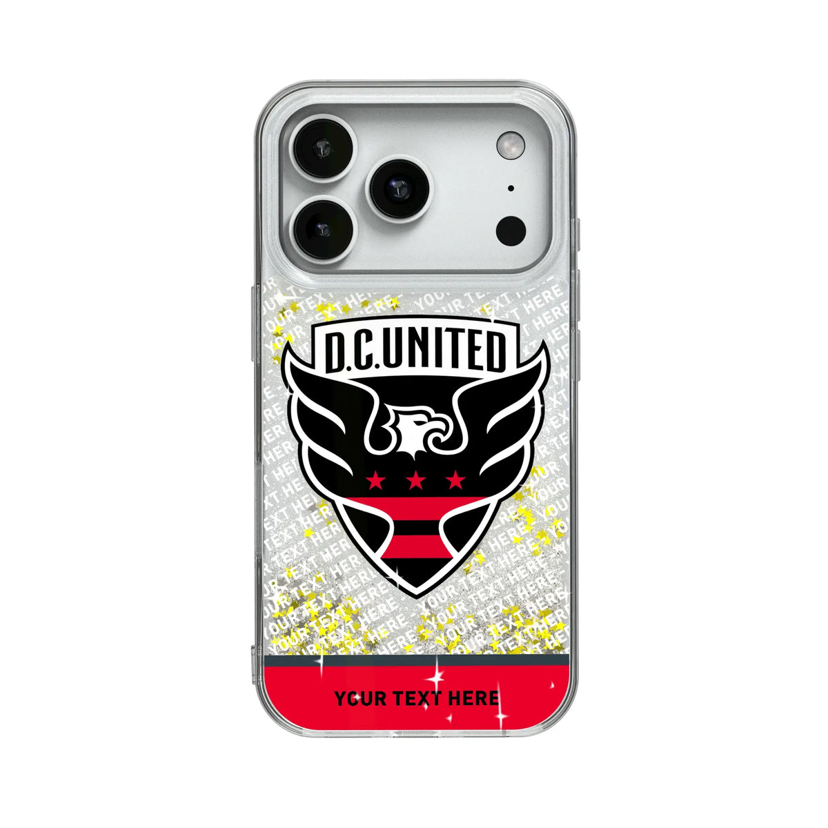 DC United Personalized EndZone Plus Glitter Phone Case for Apple iPhone