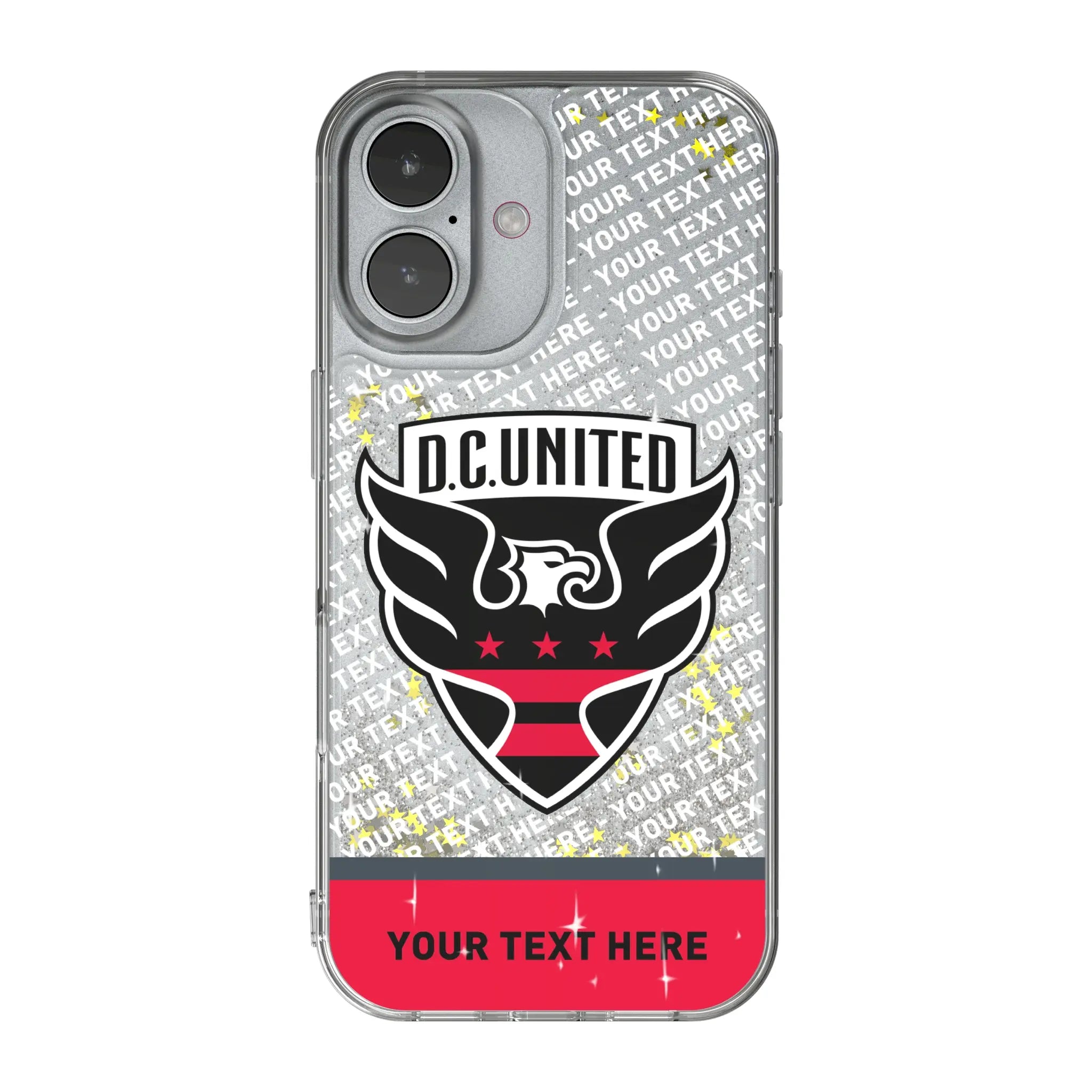 DC United Personalized EndZone Plus iPhone Glitter Phone Case for Apple iPhone