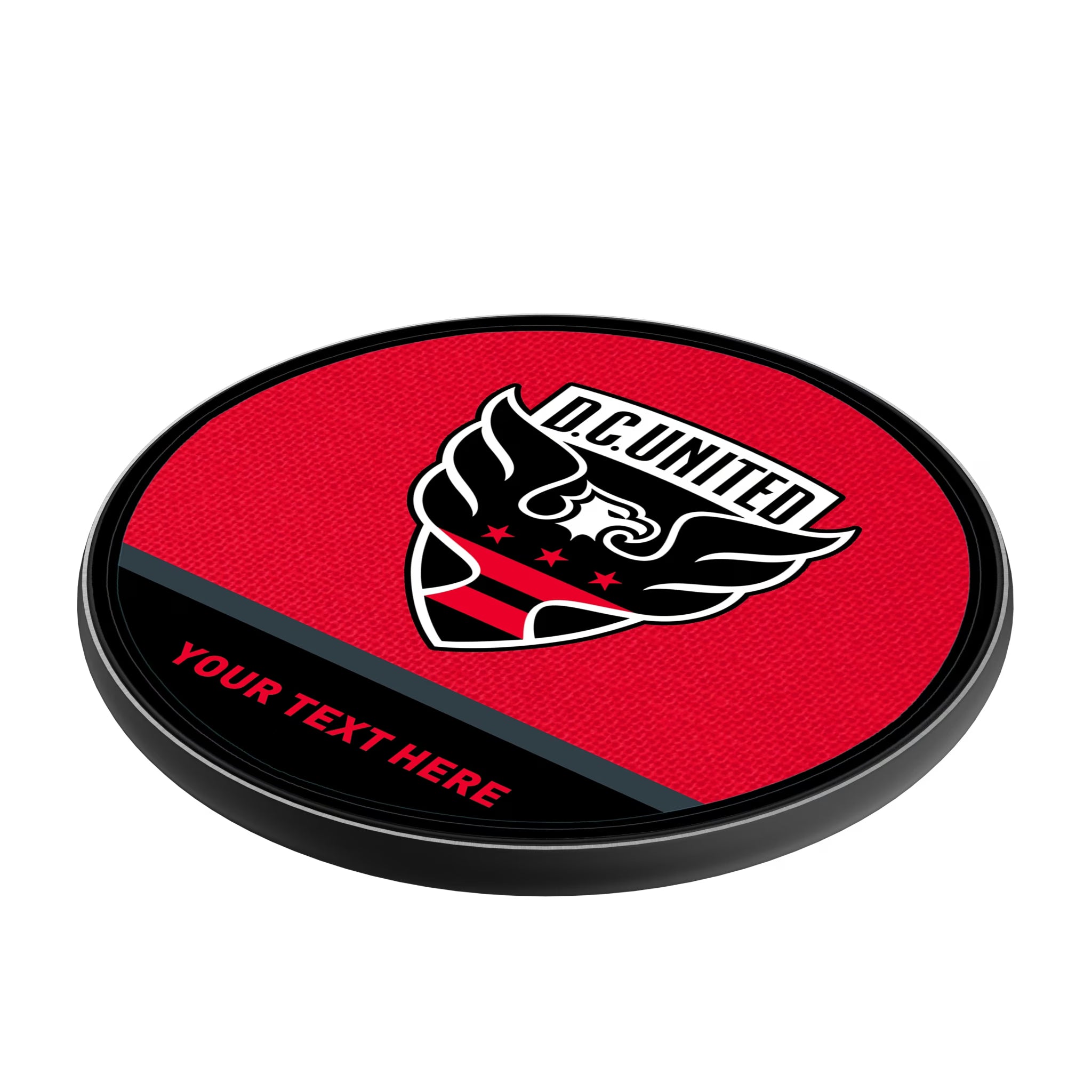 DC United Personalized Endzone Solid 15-Watt Wireless Charger - Isometric View