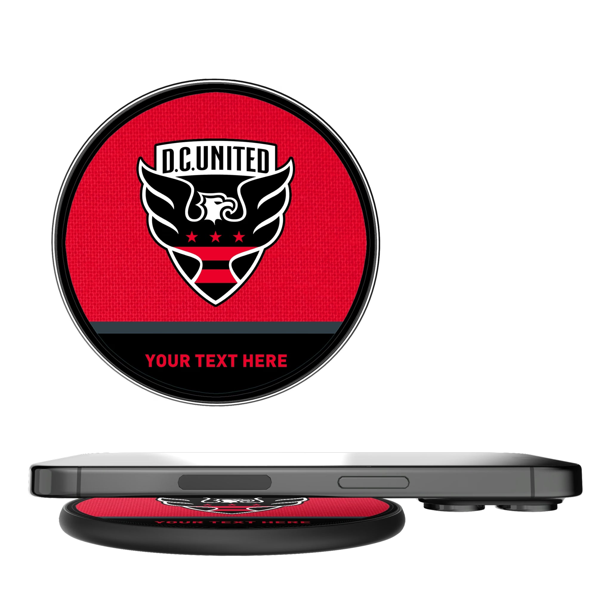 DC United Personalized Endzone Solid 15-Watt Wireless Charger