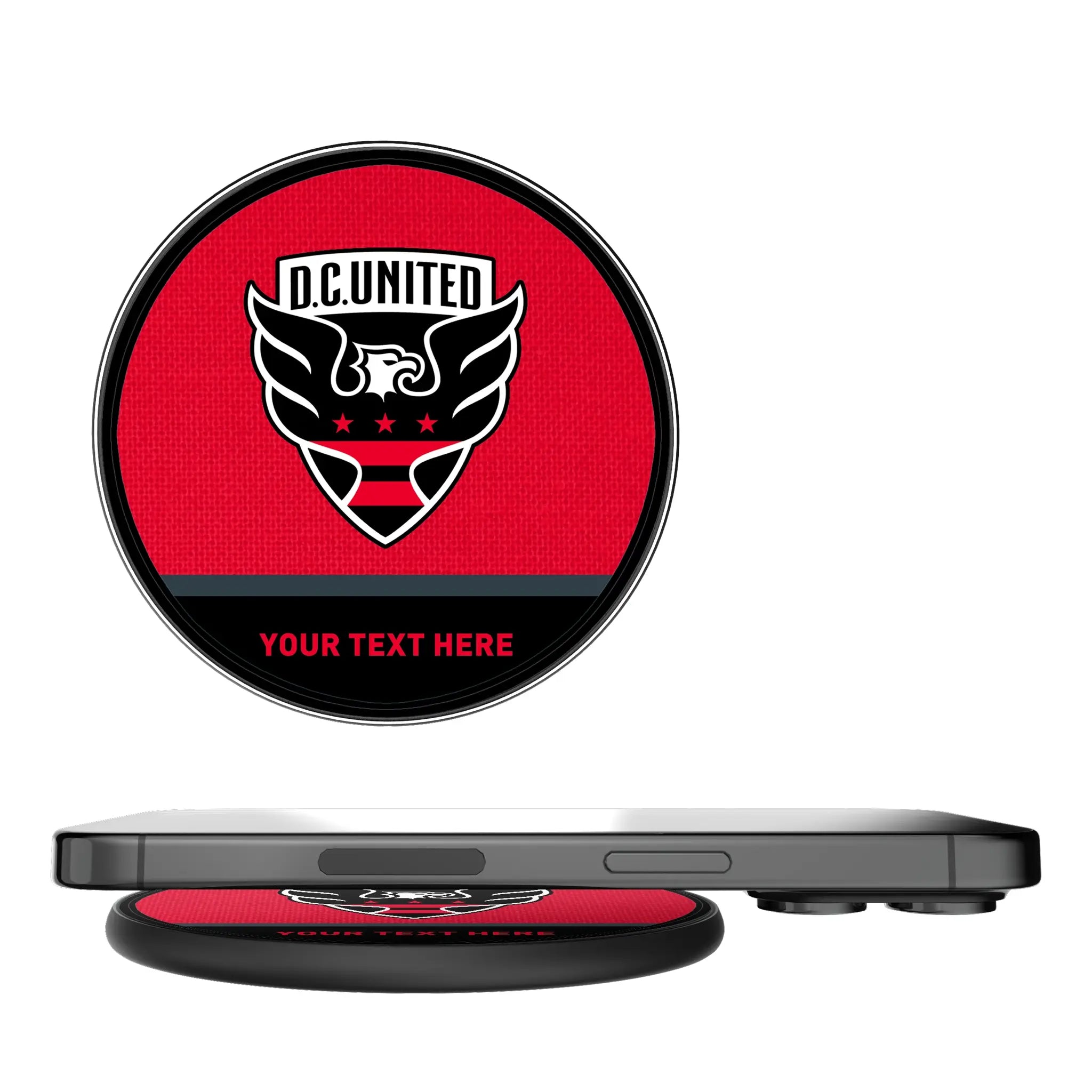 DC United Personalized Endzone Solid 15-Watt Wireless Charger