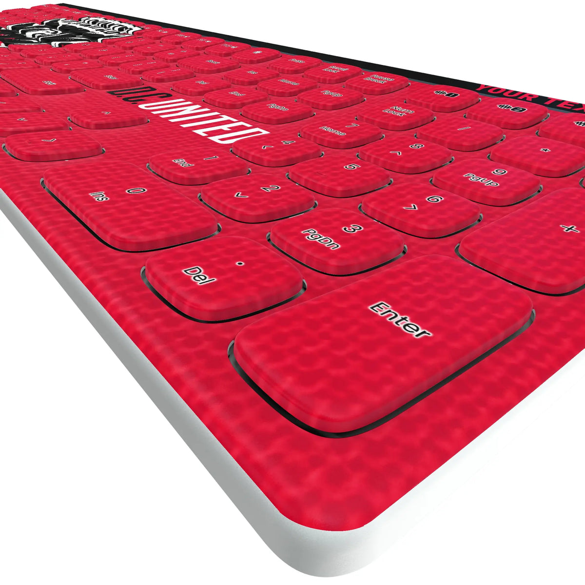 DC United Personalized Endzone Solid KKB605 Curved Wireless Keyboard - Detail
