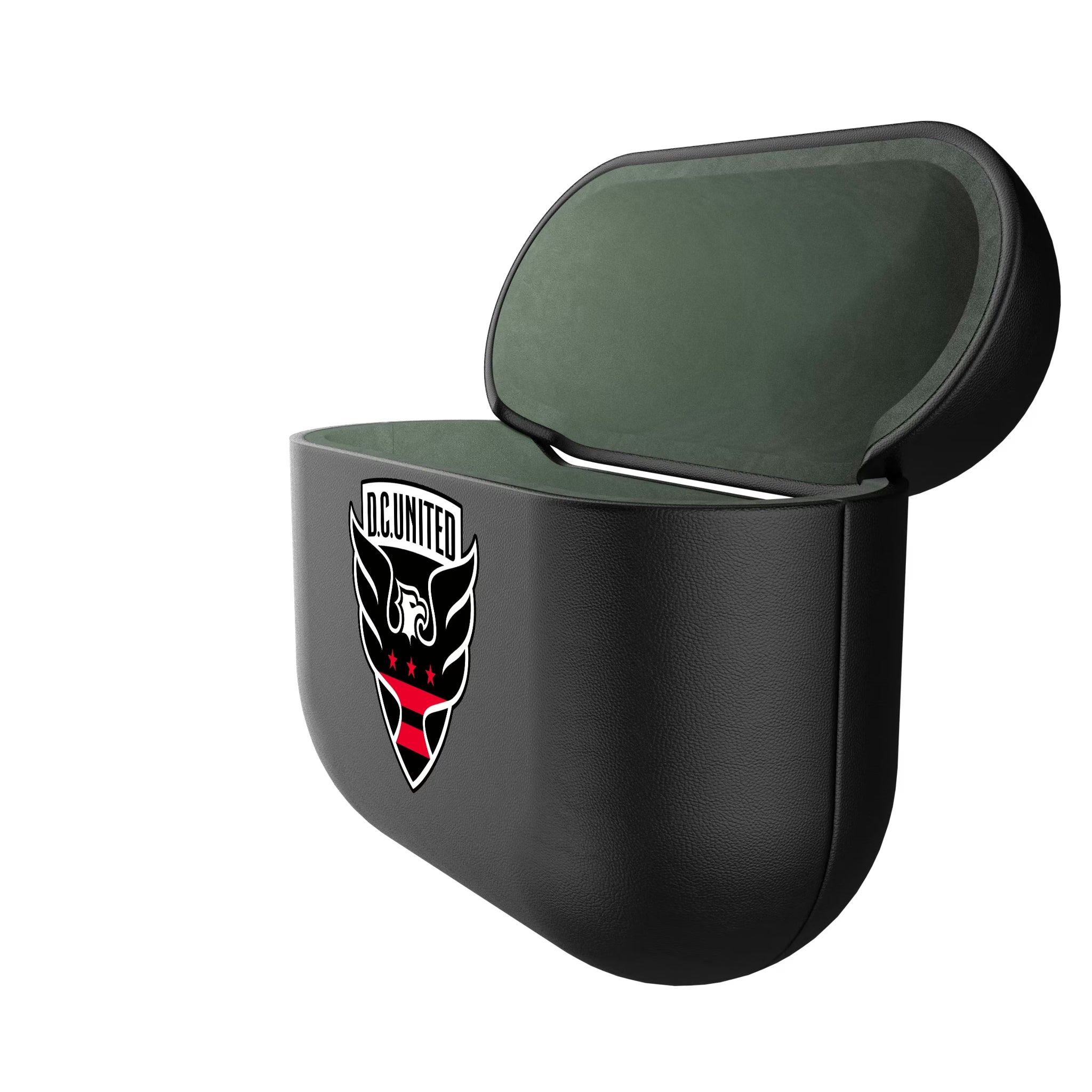 DC United Personalized Insignia AirPods AirPod Case Cover - Isometric View#Device_AirPods 3rd Gen