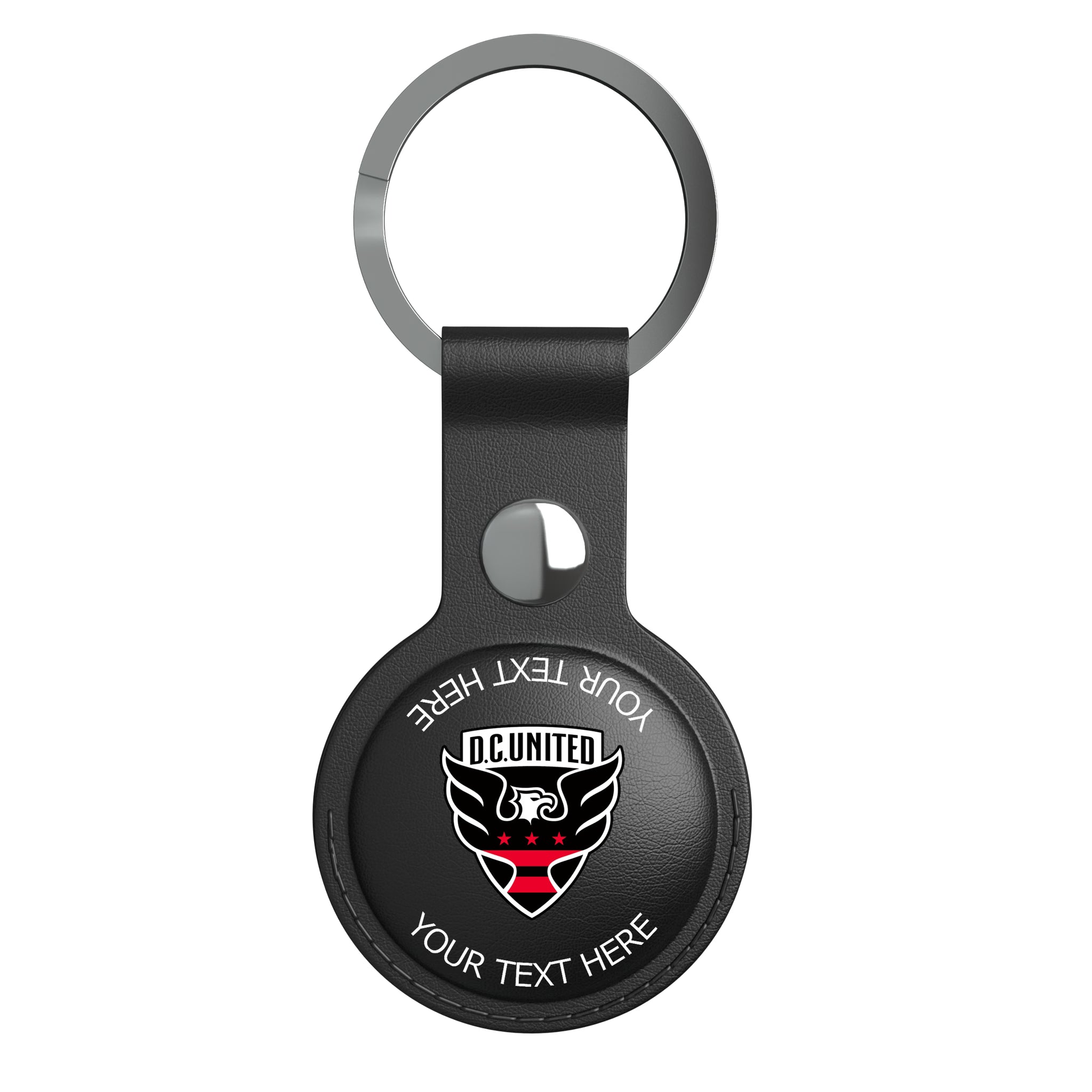 DC United Personalized Insignia AirTag Black Airtag Holder