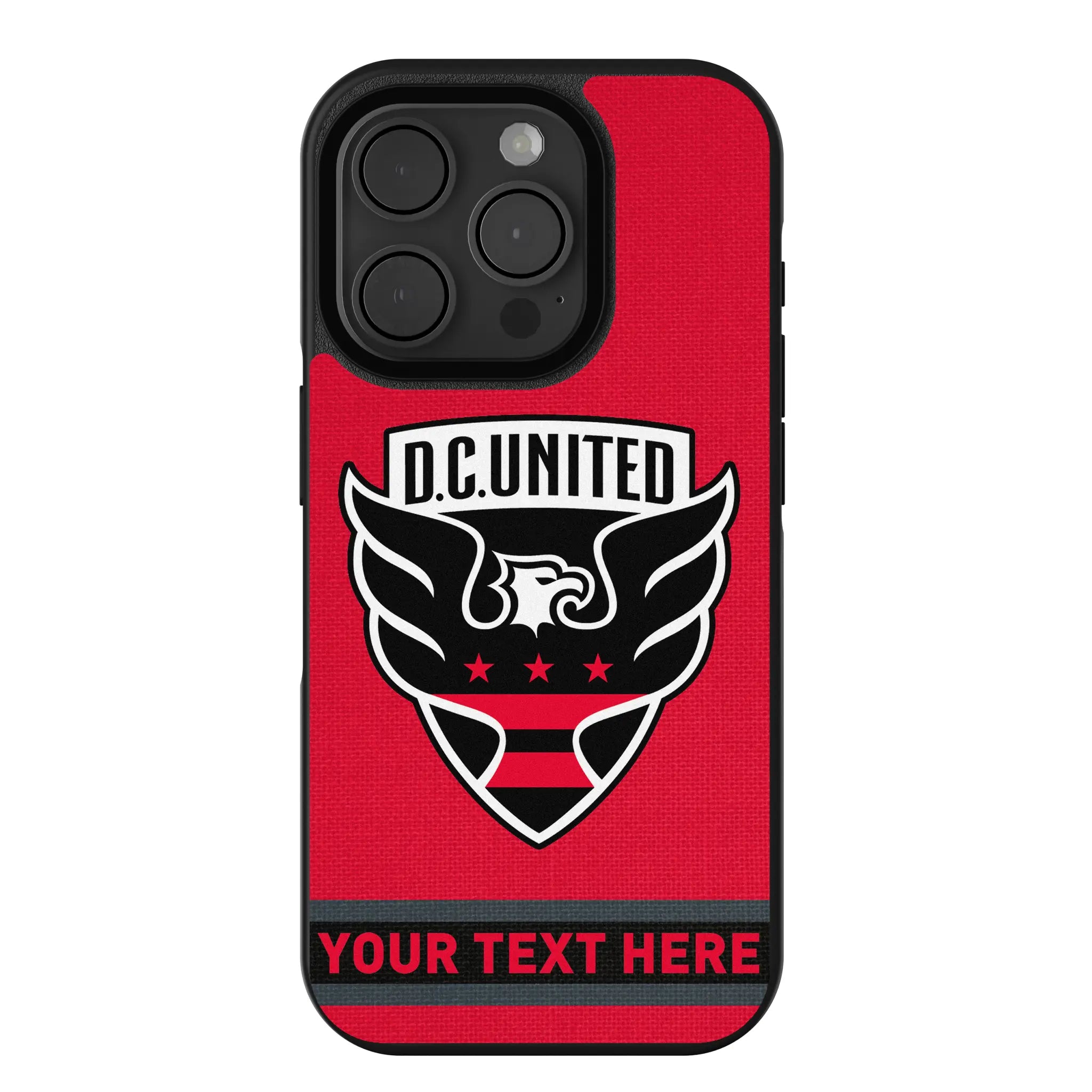 DC United Personalized Stripe iPhone Bump Phone Case for Apple iPhone