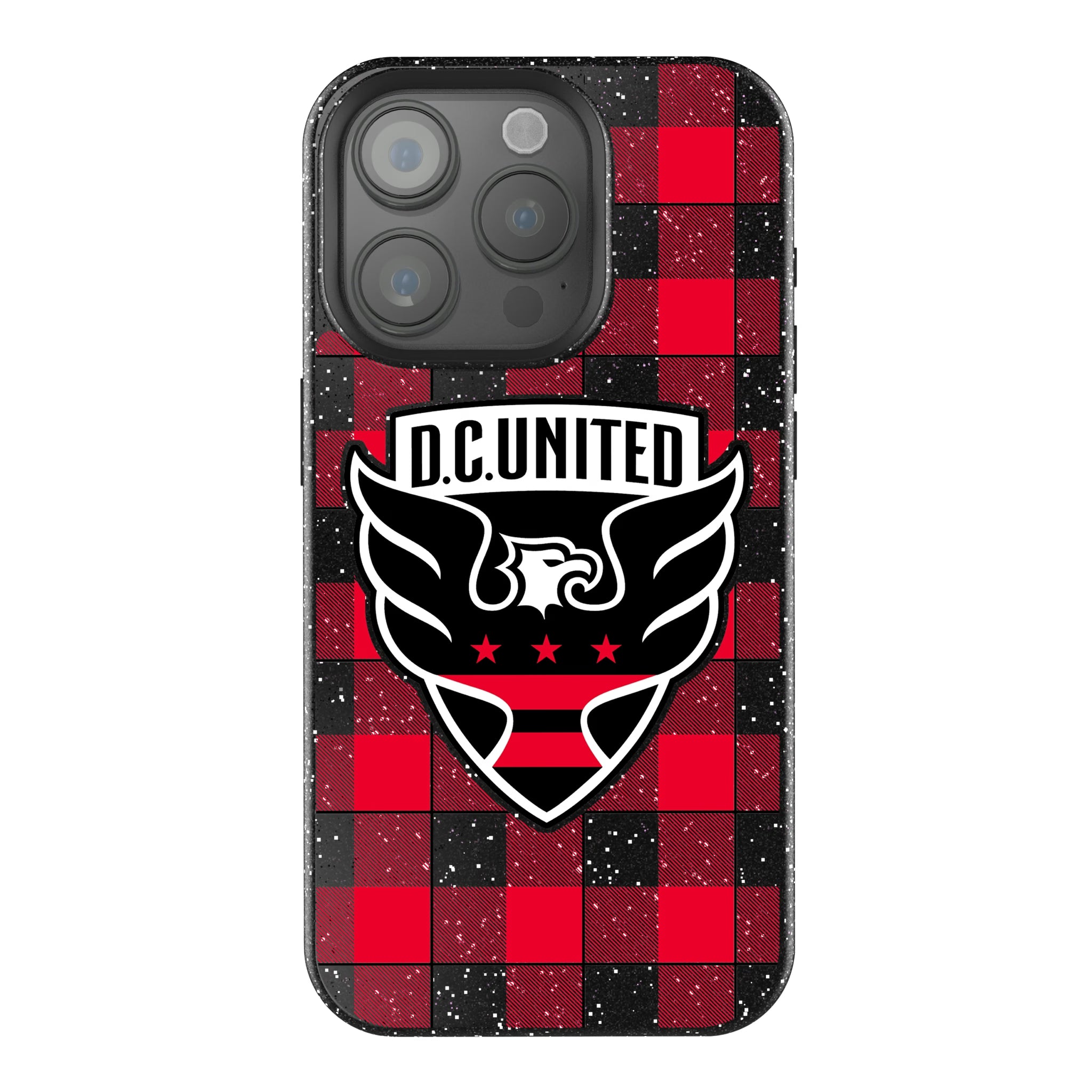 DC United Plaid iPhone Bling Phone Case for Apple iPhone