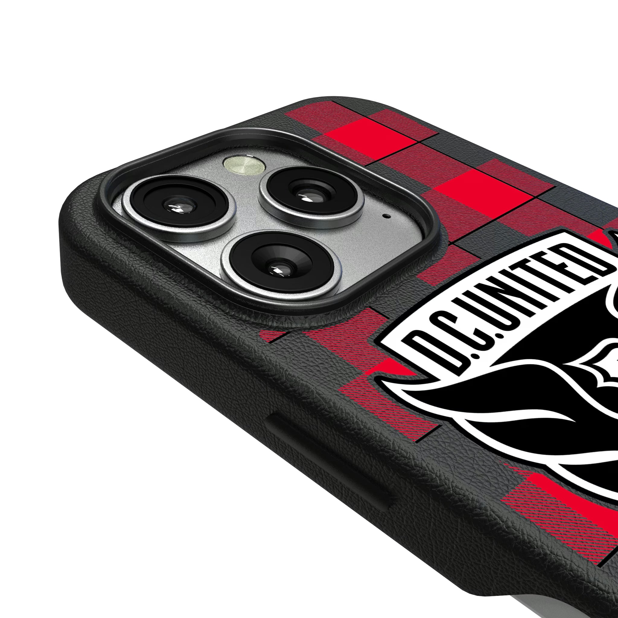 DC United Plaid iPhone MagSafe Compatible Phone Case for Apple iPhone - Detail