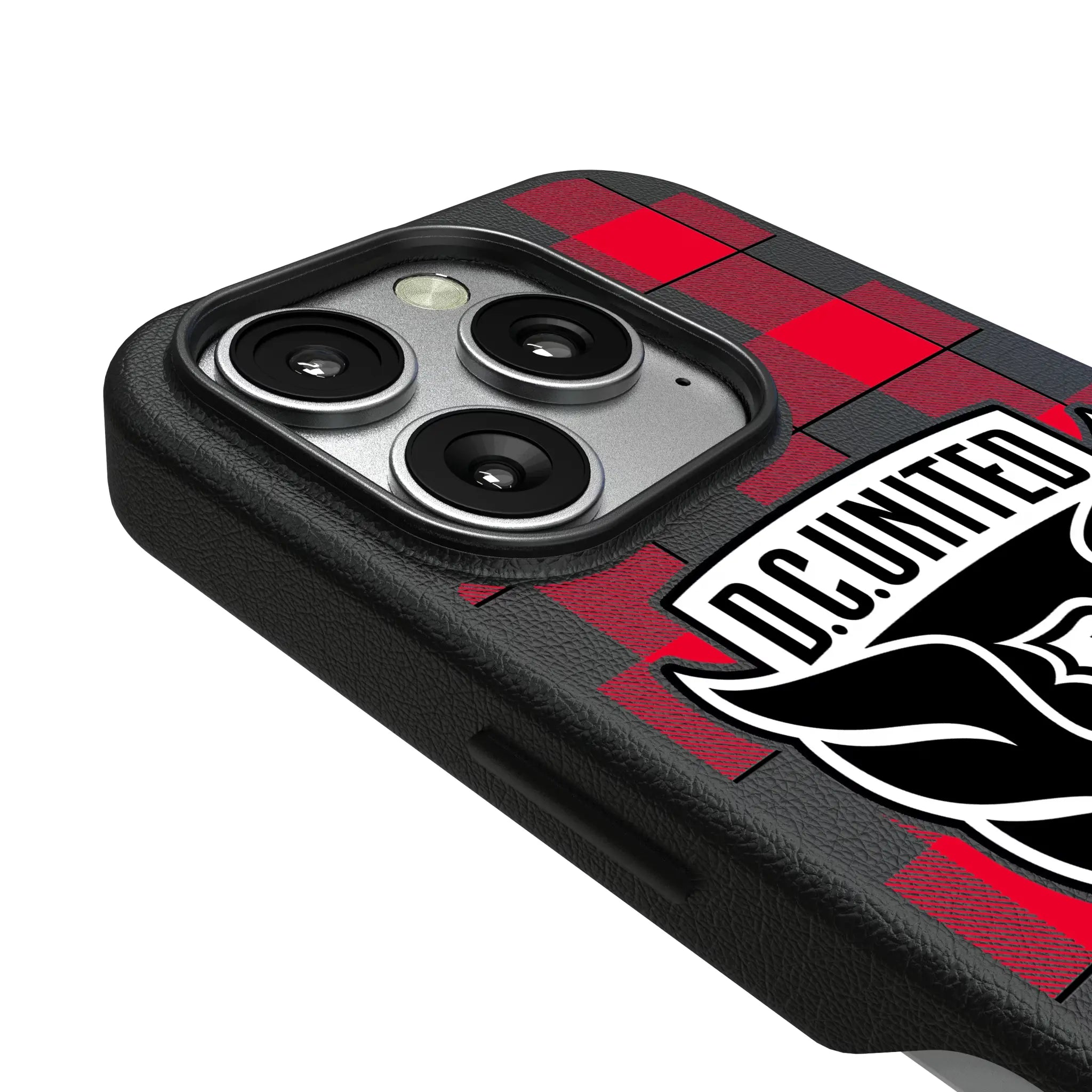 DC United Plaid iPhone MagSafe Compatible Phone Case for Apple iPhone - Detail