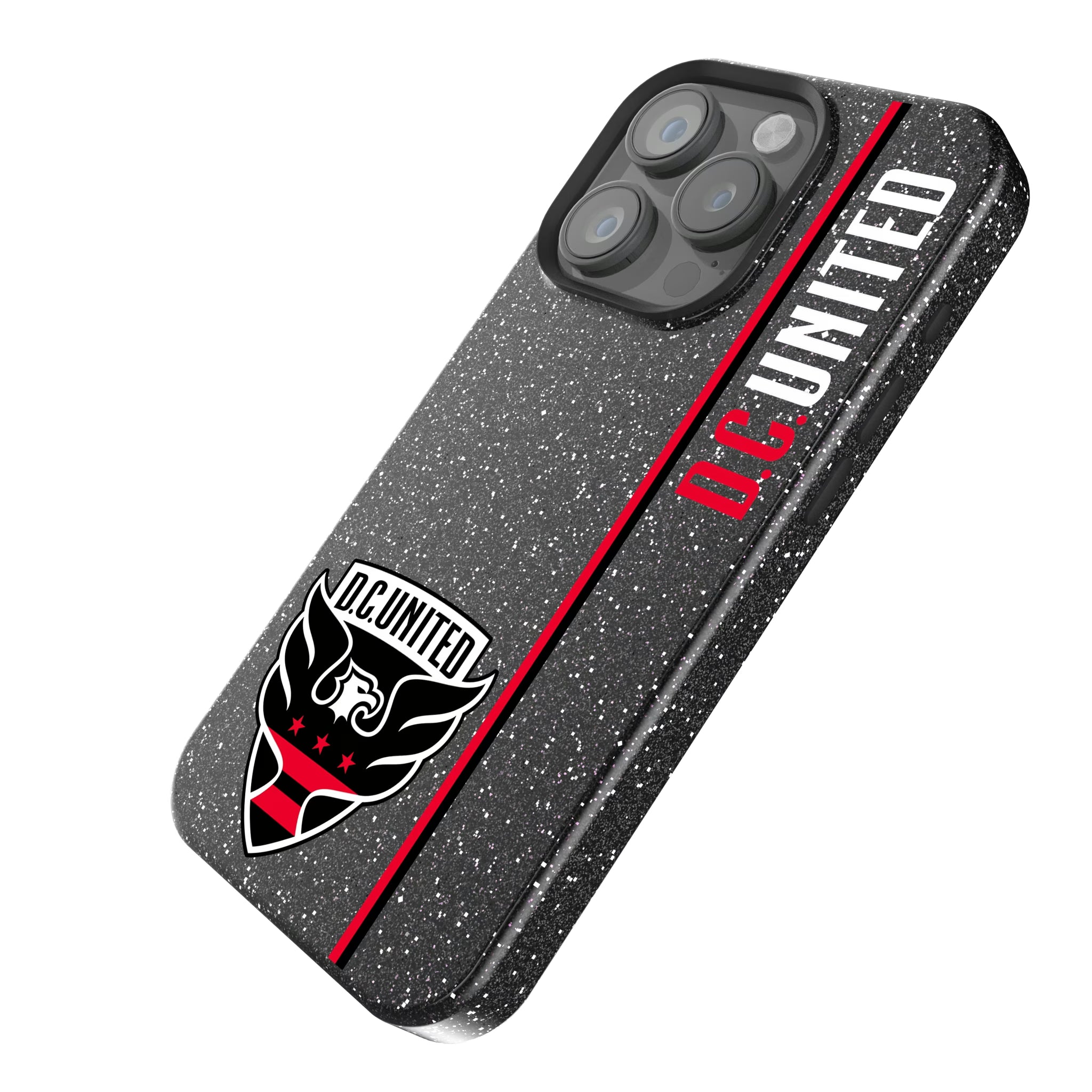 DC United Sidebar iPhone Bling Phone Case for Apple iPhone - Isometric View