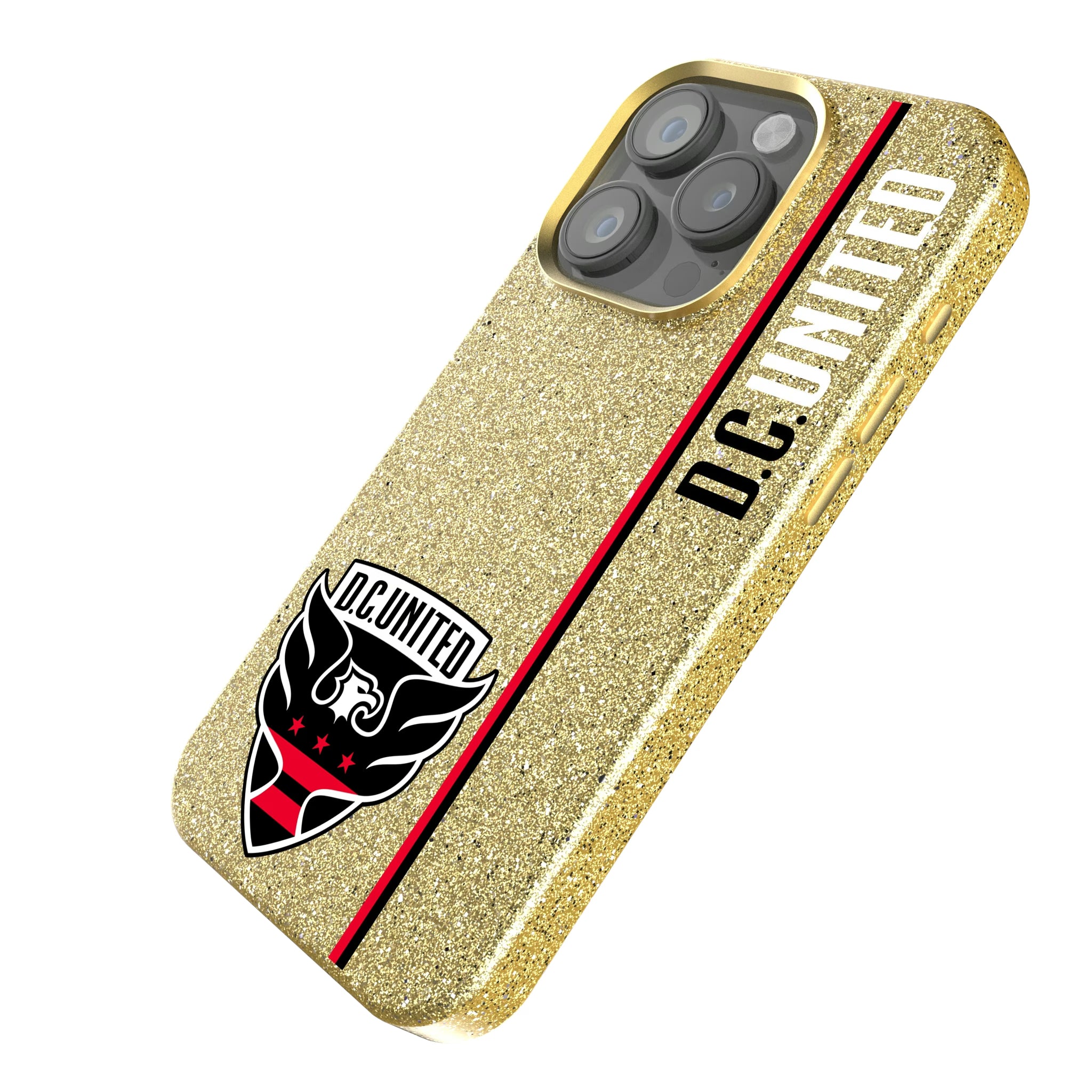 DC United Sidebar iPhone Bling Phone Case for Apple iPhone - Isometric View