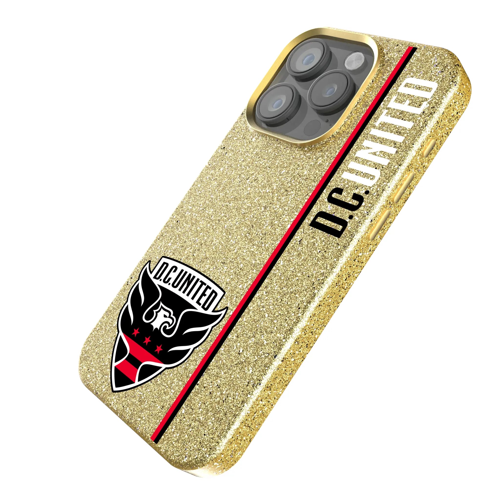 DC United Sidebar iPhone Bling Phone Case for Apple iPhone - Isometric View