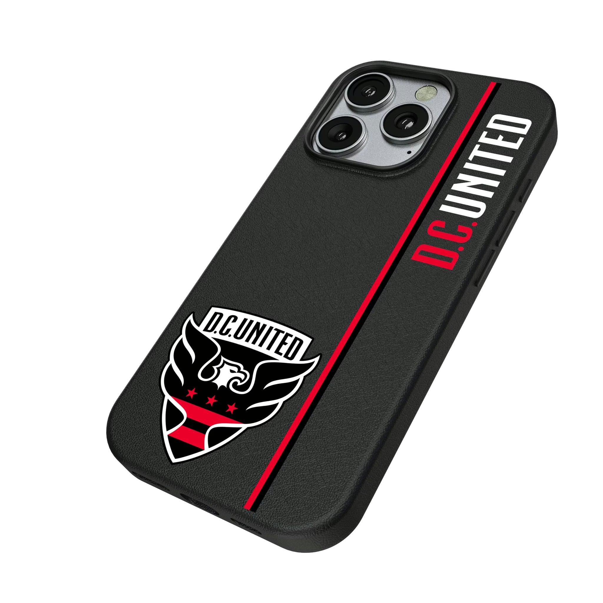 DC United Sidebar iPhone MagSafe Compatible Phone Case for Apple iPhone - Isometric View