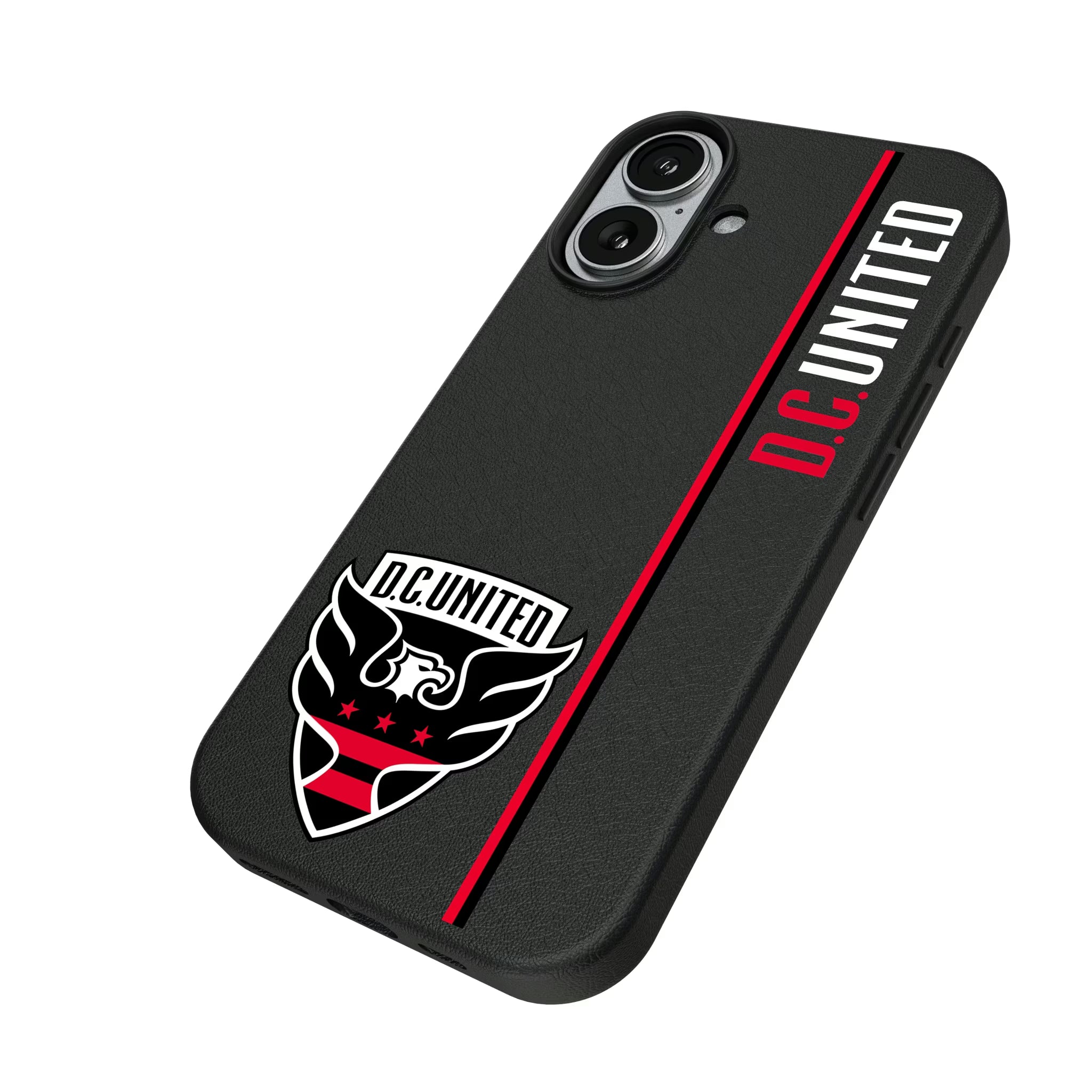 DC United Sidebar iPhone MagSafe Compatible Phone Case for Apple iPhone - Isometric View#Device_iPhone 17
