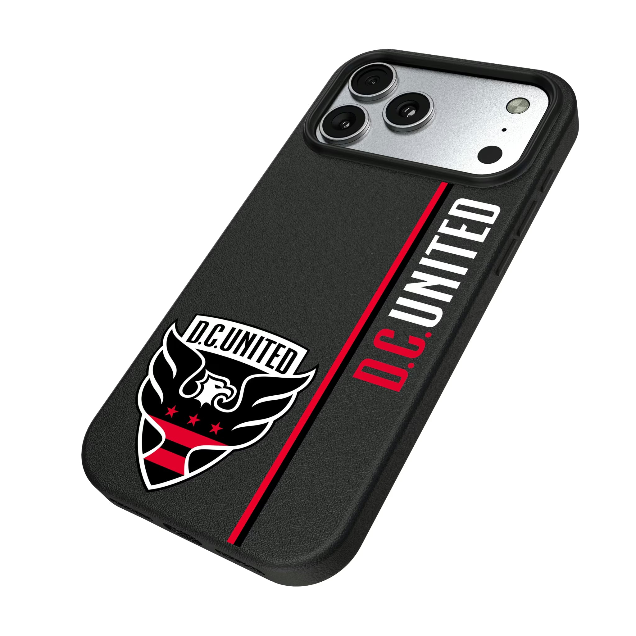 DC United Sidebar iPhone MagSafe Compatible Phone Case for Apple iPhone - Isometric View#Device_iPhone 17 Pro Max