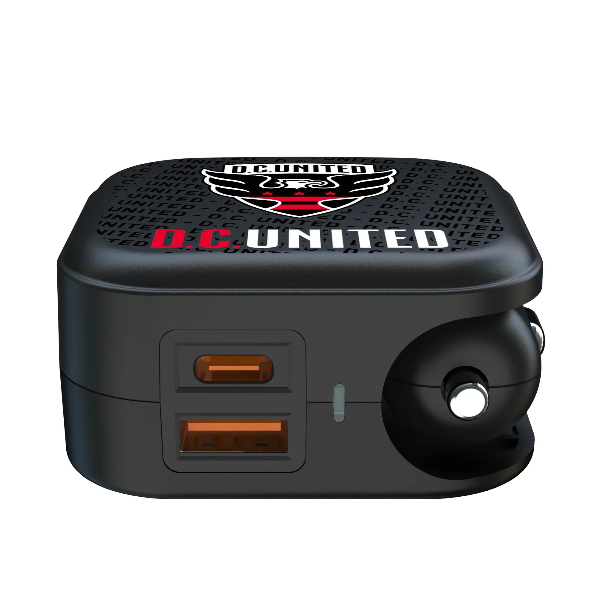DC United Text Backdrop 2 in 1 USB A/C Charger
