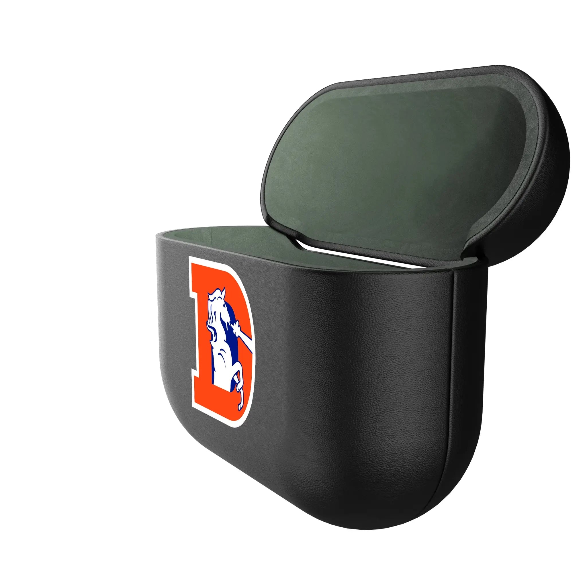 Denver Broncos 1993-1996 Historic Collection Insignia AirPods AirPod Case Cover - Isometric View#Device_AirPods 3rd Gen