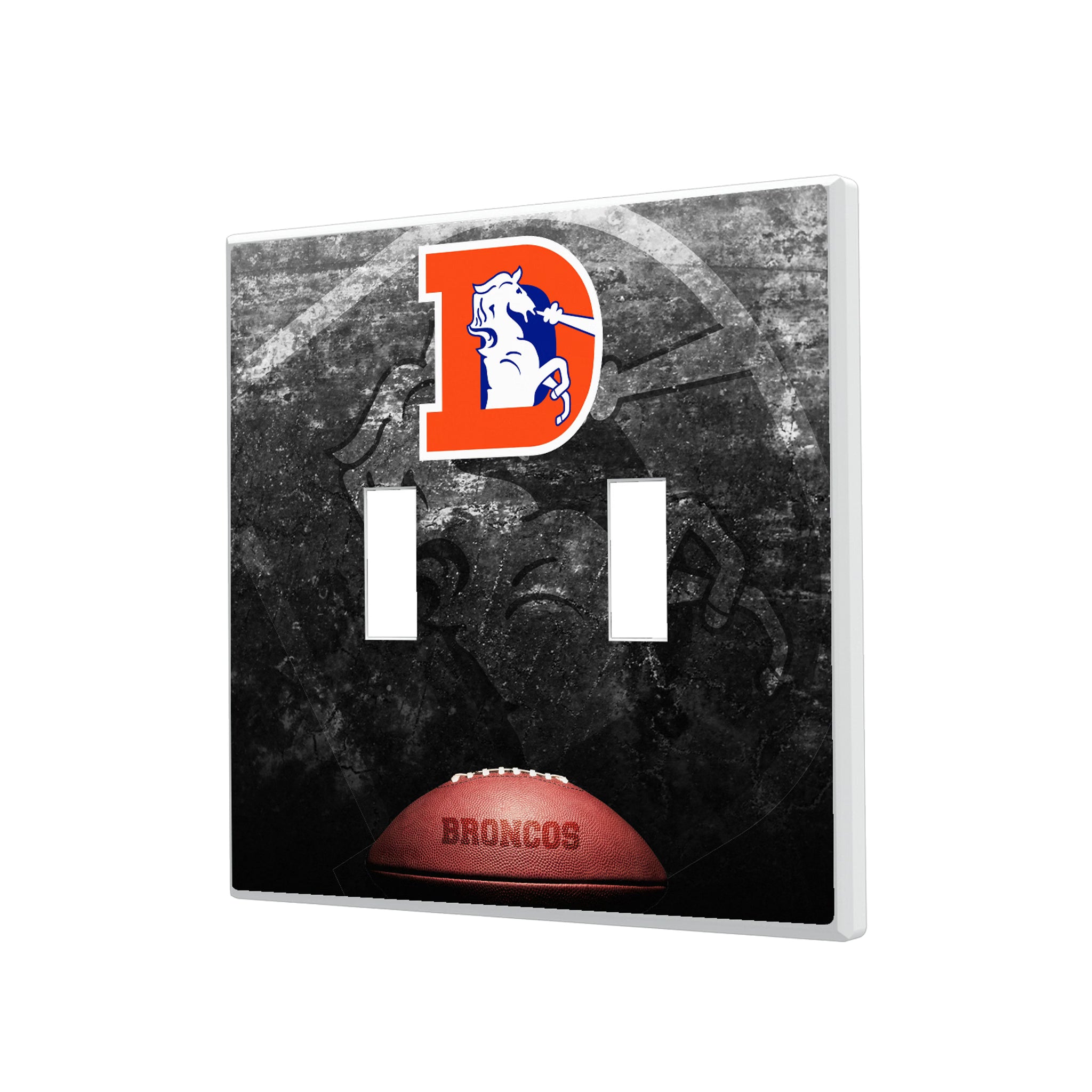 Denver Broncos 1993-1996 Historic Collection Legendary Hidden-Screw Light Switch Plate#Style_Double Toggle