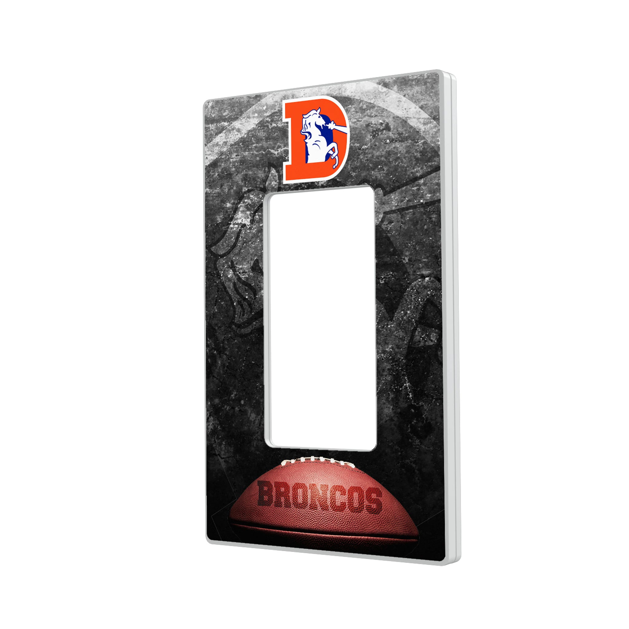 Denver Broncos 1993-1996 Historic Collection Legendary Hidden-Screw Light Switch Plate#Style_Single Rocker