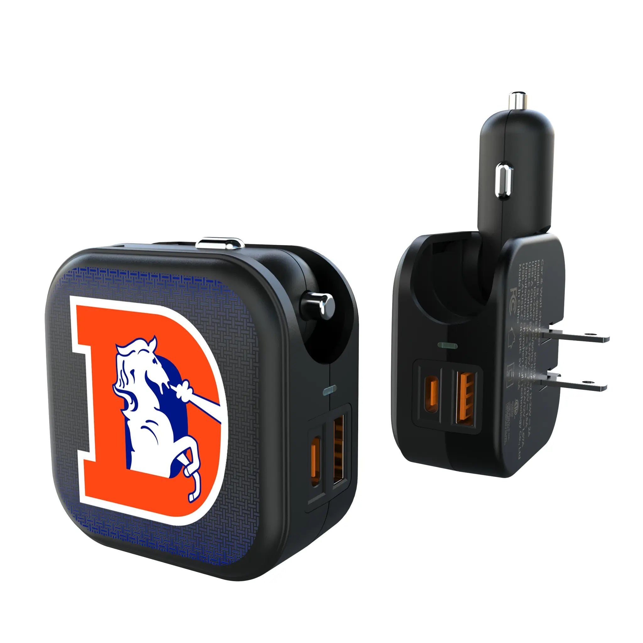 Denver Broncos 1993-1996 Historic Collection Linen 2 in 1 USB A/C Charger
