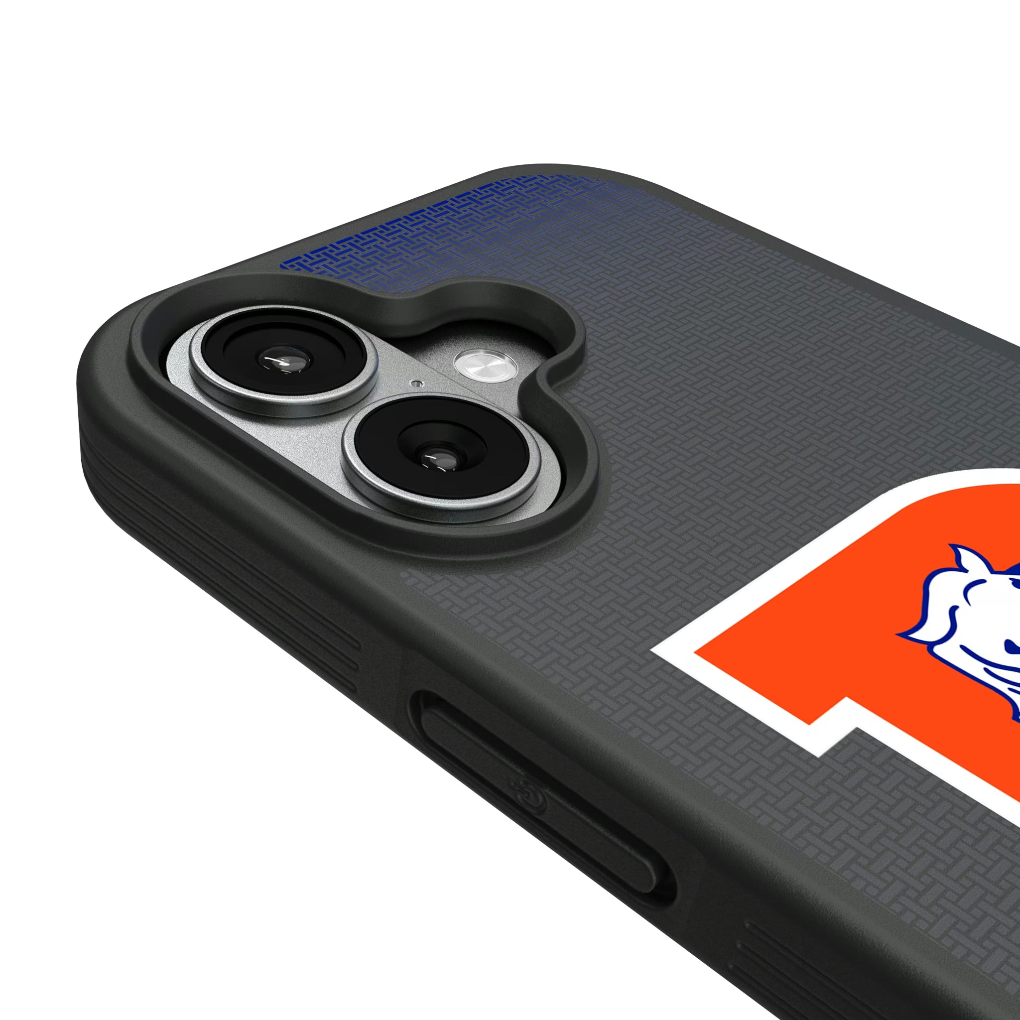 Denver Broncos 1993-1996 Historic Collection Linen iPhone Bump Phone Case for Apple iPhone - Detail#Device_iPhone 17