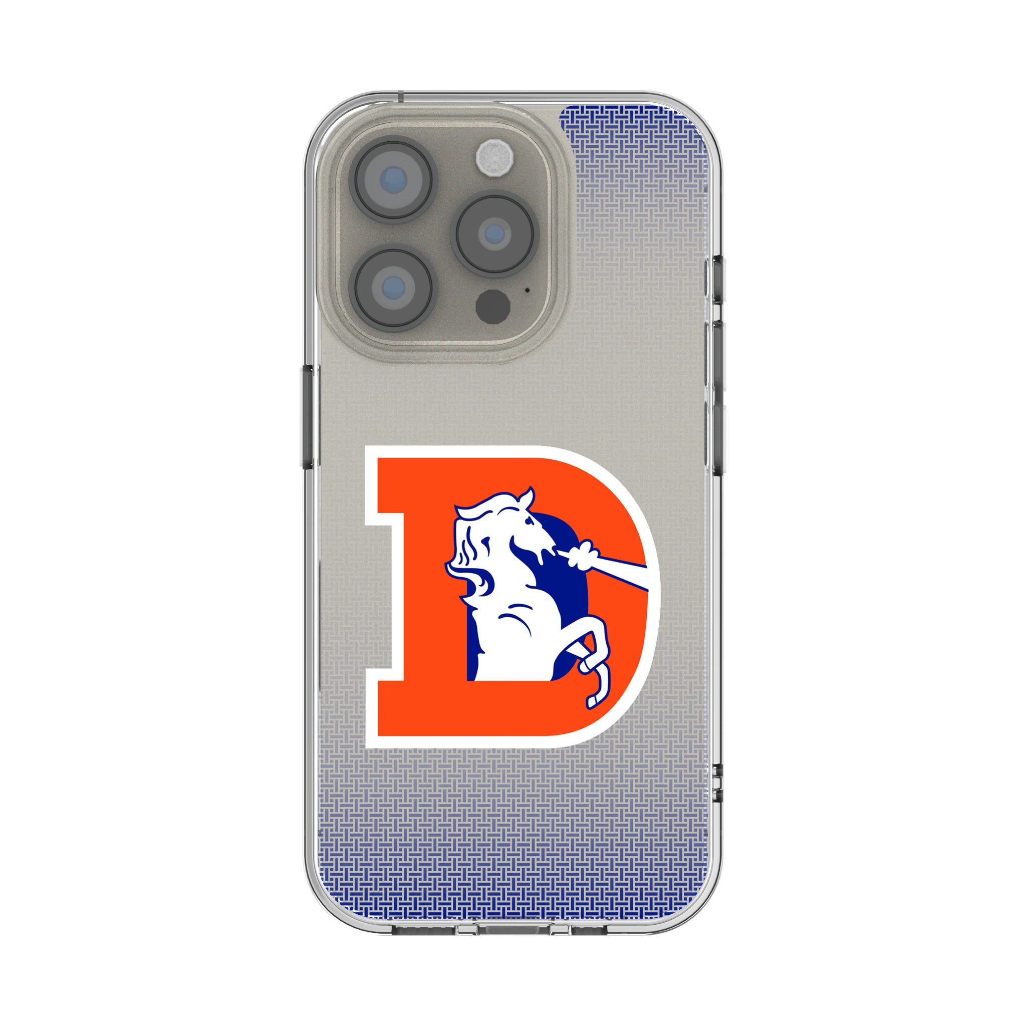 Denver Broncos 1993-1996 Historic Collection Linen iPhone Clear Phone Case for Apple iPhone