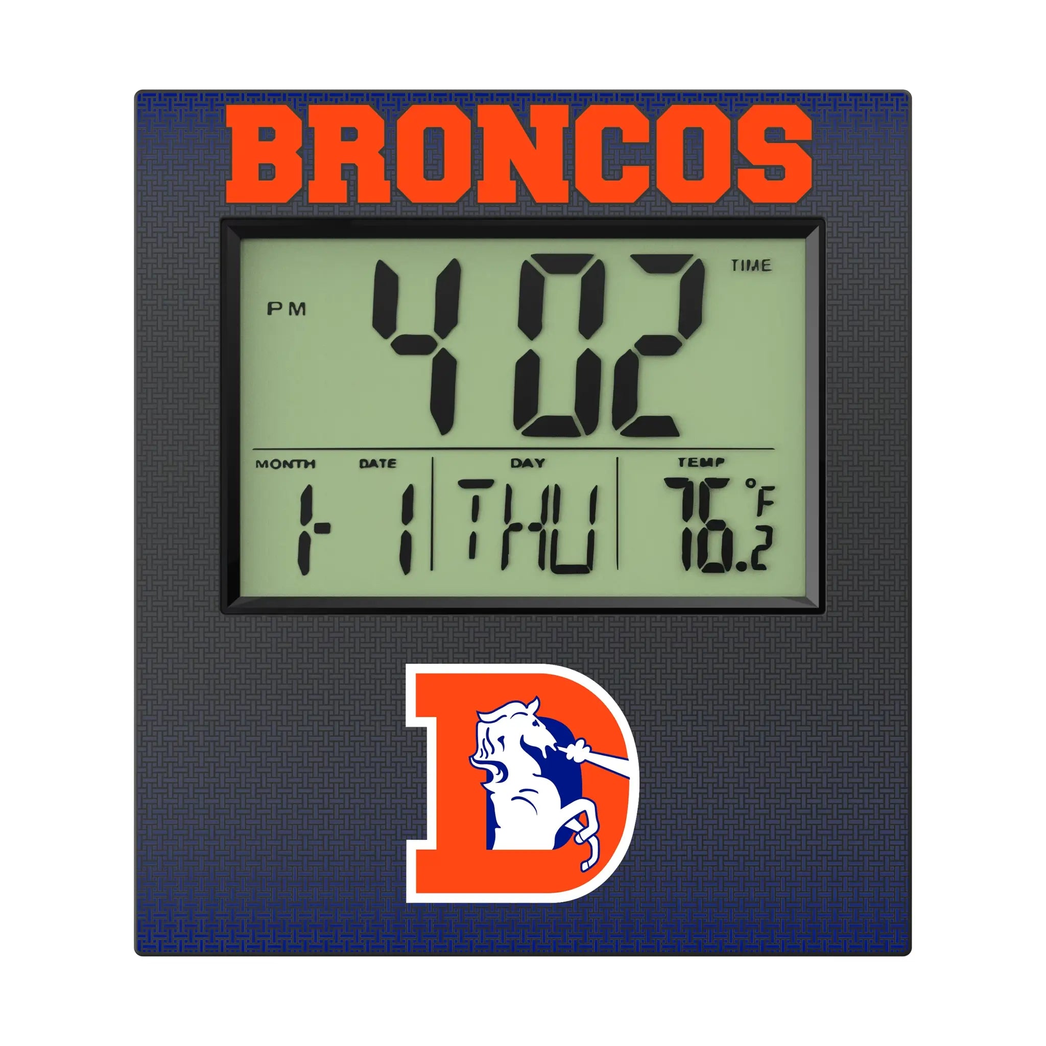 Denver Broncos 1993-1996 Historic Collection Linen Wall Clock